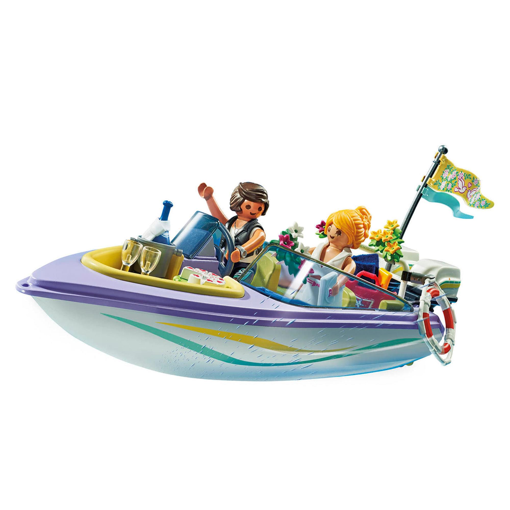 Playmobil 71366 Honeymoon Speedboat Trip 68 Piece Building Set