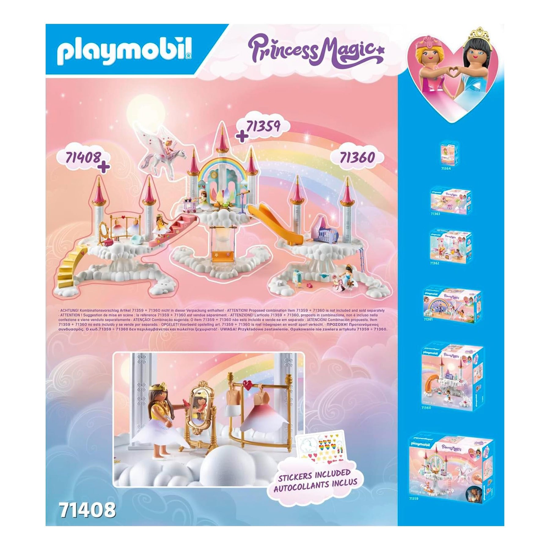 Playmobil 71408 Princess Magic Royal Clouds Wardrobe 63-Piece Building Set
