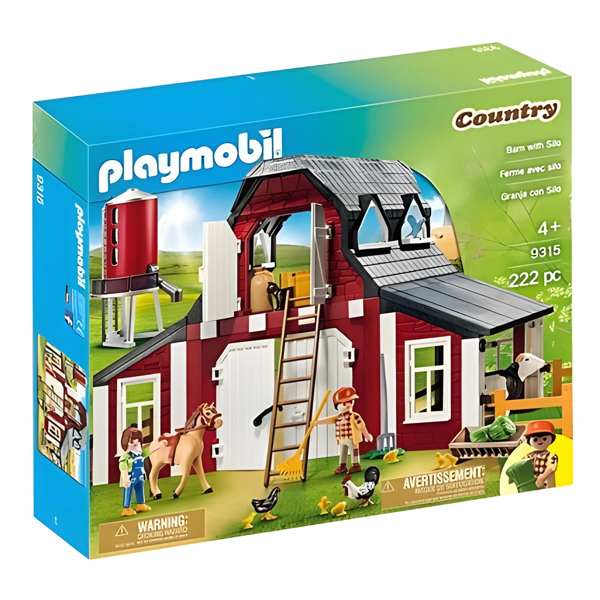 Playmobil 9315 Barn with Silo Building Set