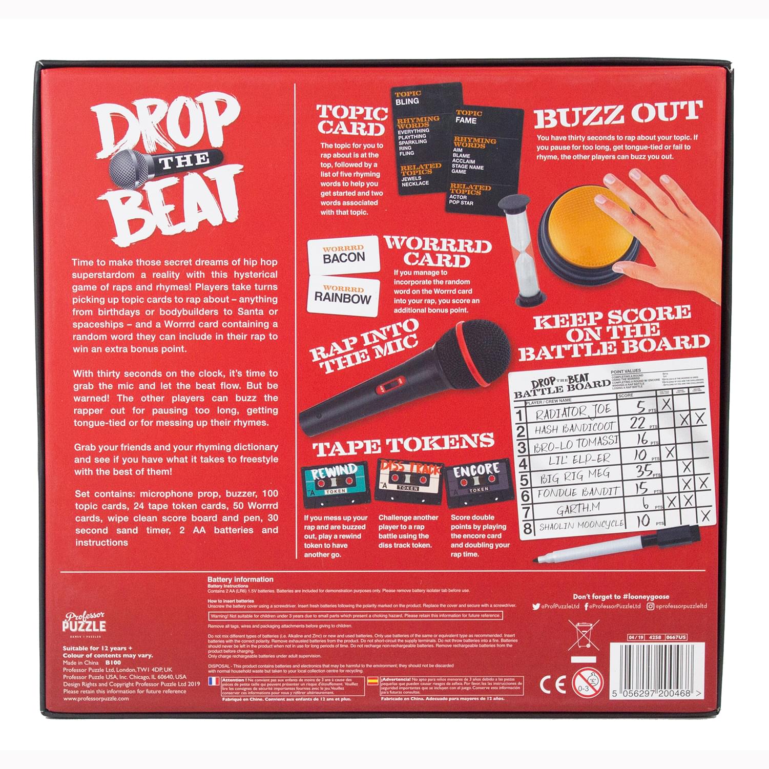 Drop the Beat The Original Rap Party Game | 4+ Players
