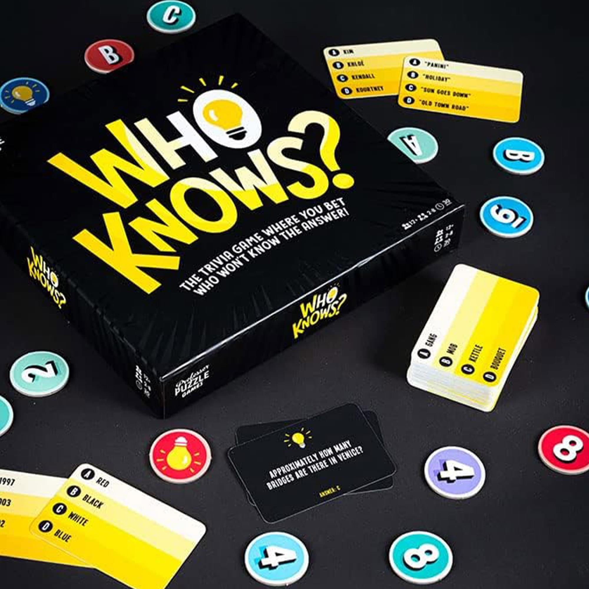 Who Knows? Trivia Game | 2-8 Players
