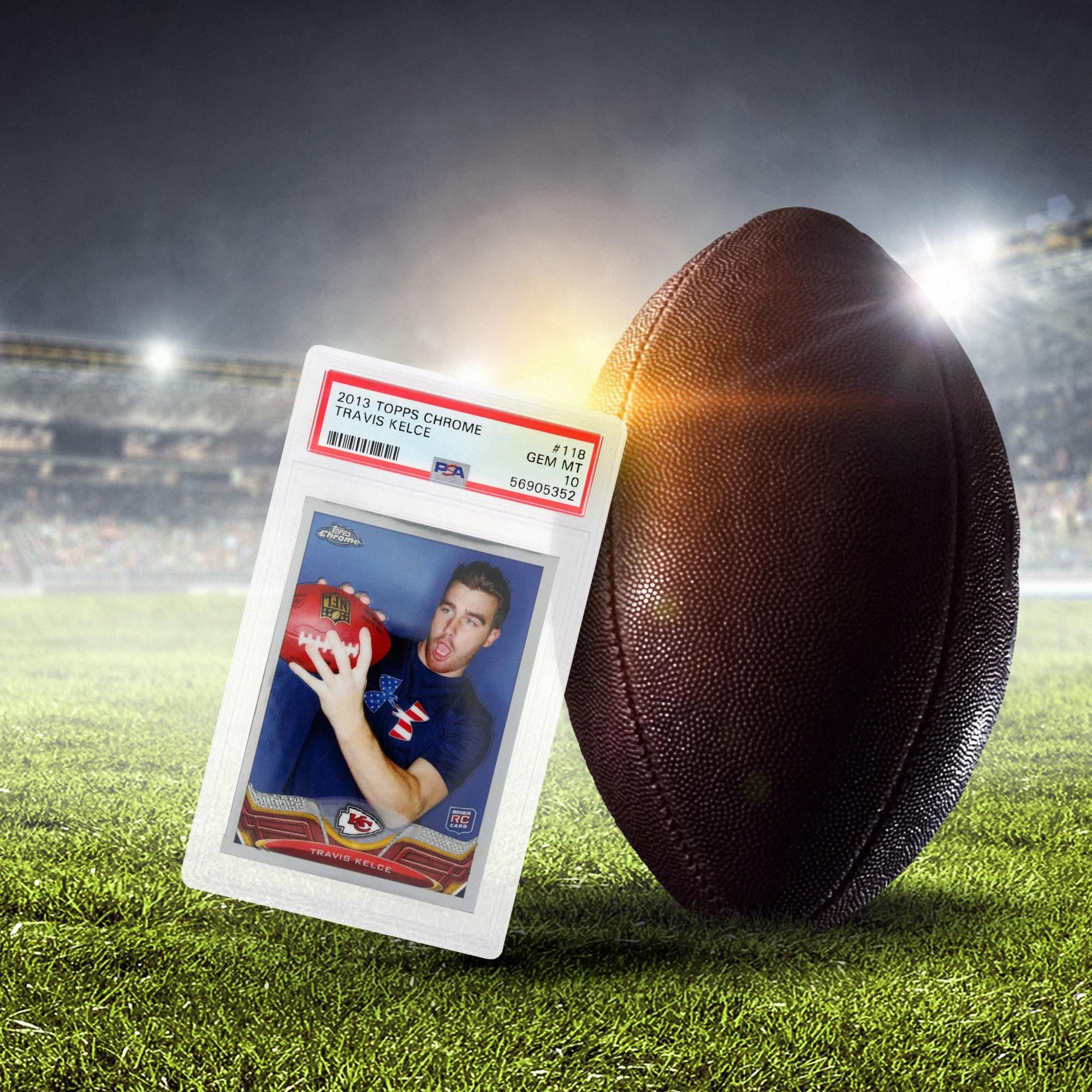 NFL Topps 2013 Chrome Travis Kelce #118 Trading Card | PSA 10