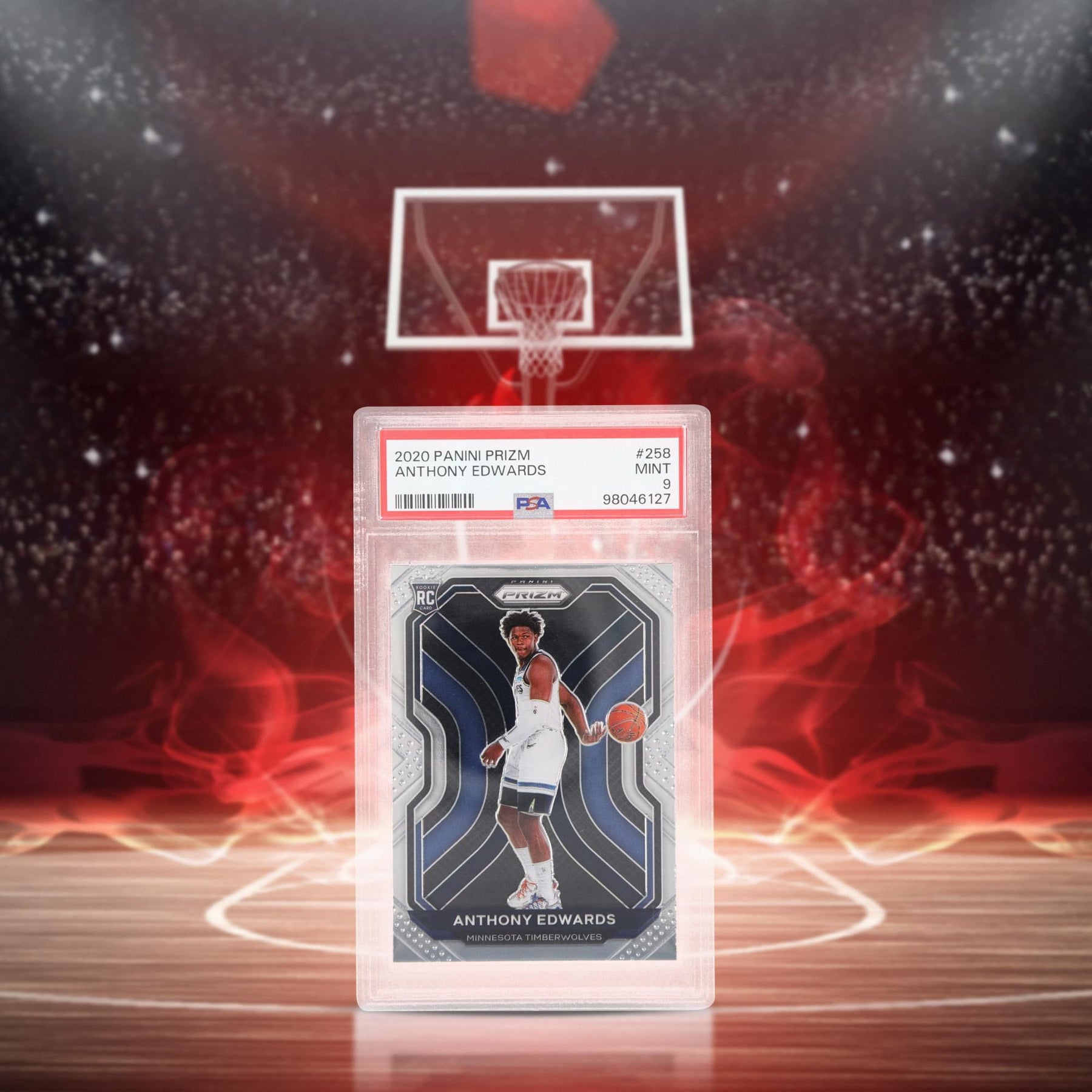 2020 Panini Prizm NBA Anthony Edwards #258 Rookie Card PSA 9