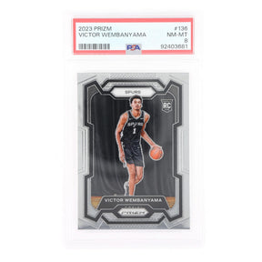 2023 Panini Prizm NBA Victor Wembanyama #136 Rookie Card PSA 8