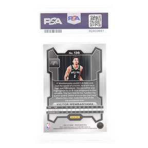 2023 Panini Prizm NBA Victor Wembanyama #136 Rookie Card PSA 8