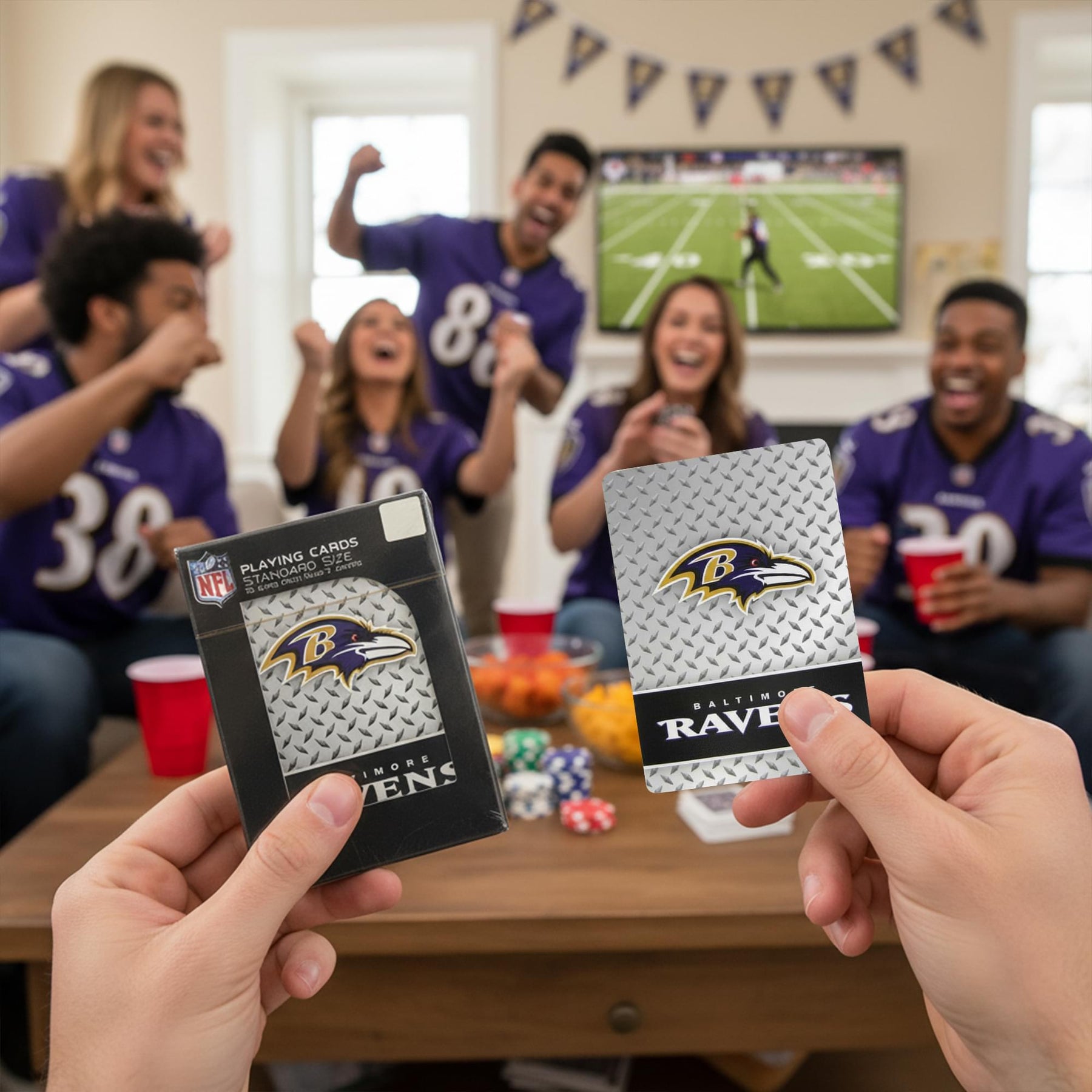 Baltimore Ravens NFL Diamond Plate Playing Cards