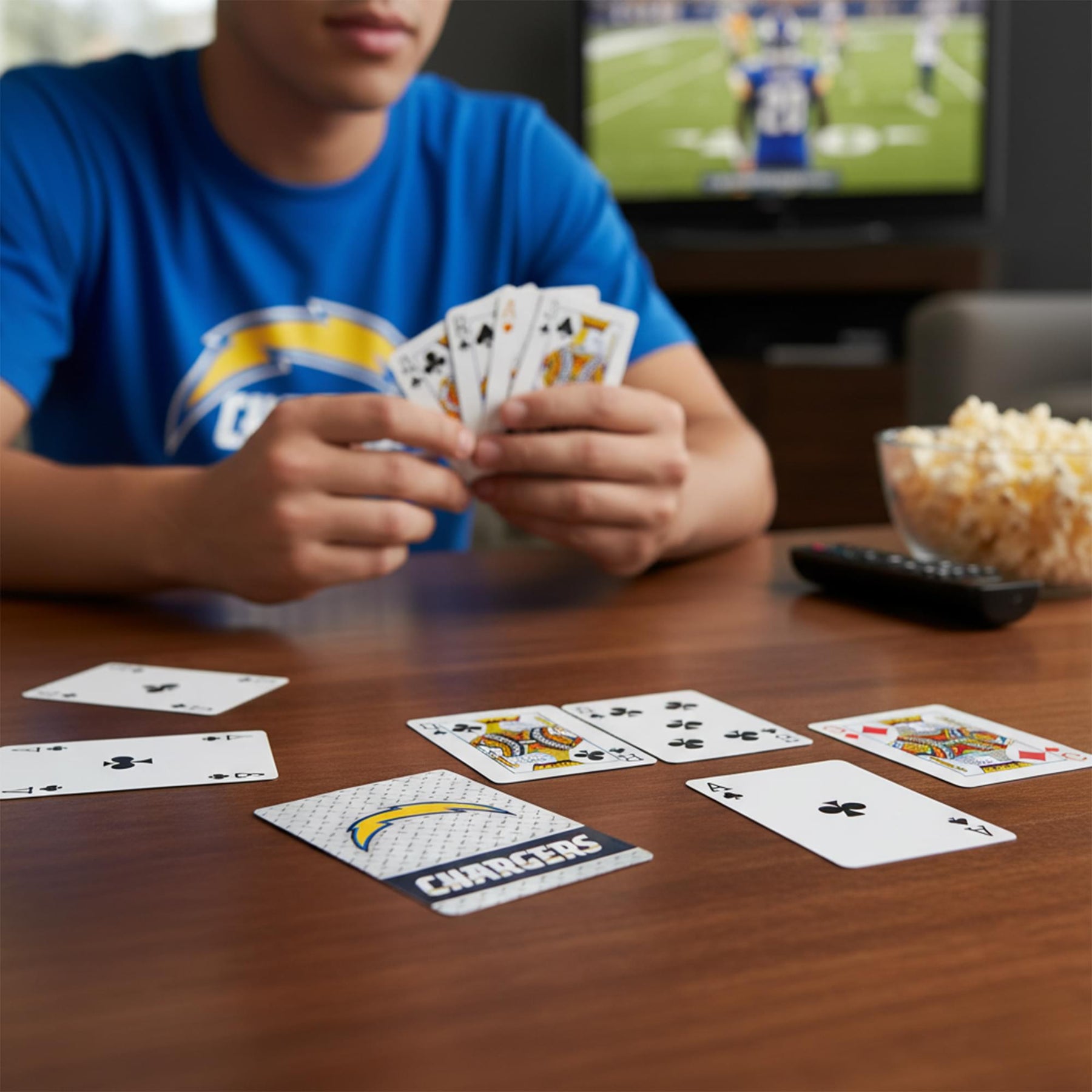 Los Angeles Chargers NFL Diamond Plate Playing Cards