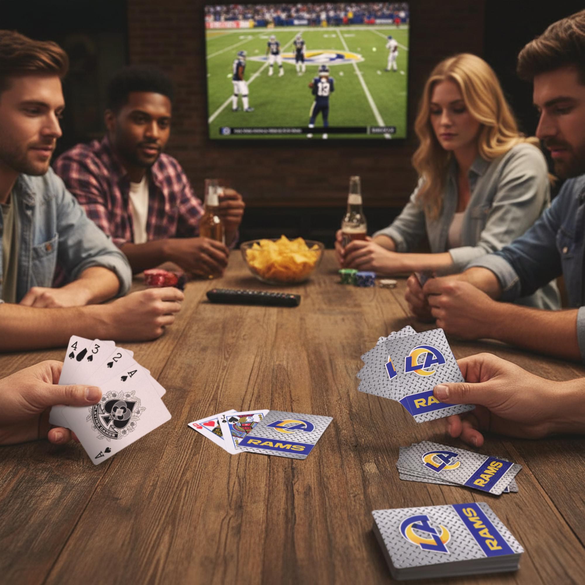Los Angeles Rams NFL Diamond Plate Playing Cards