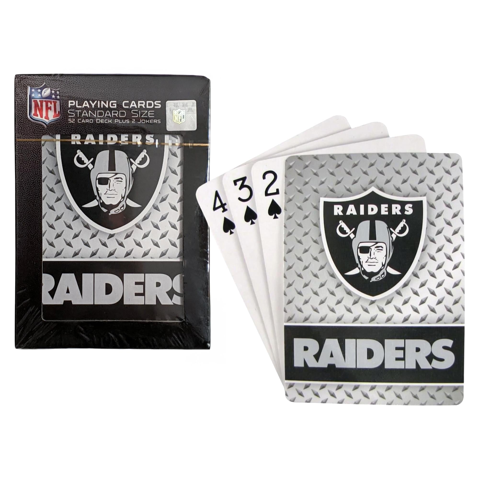 Las Vegas Raiders NFL Diamond Plate Playing Cards