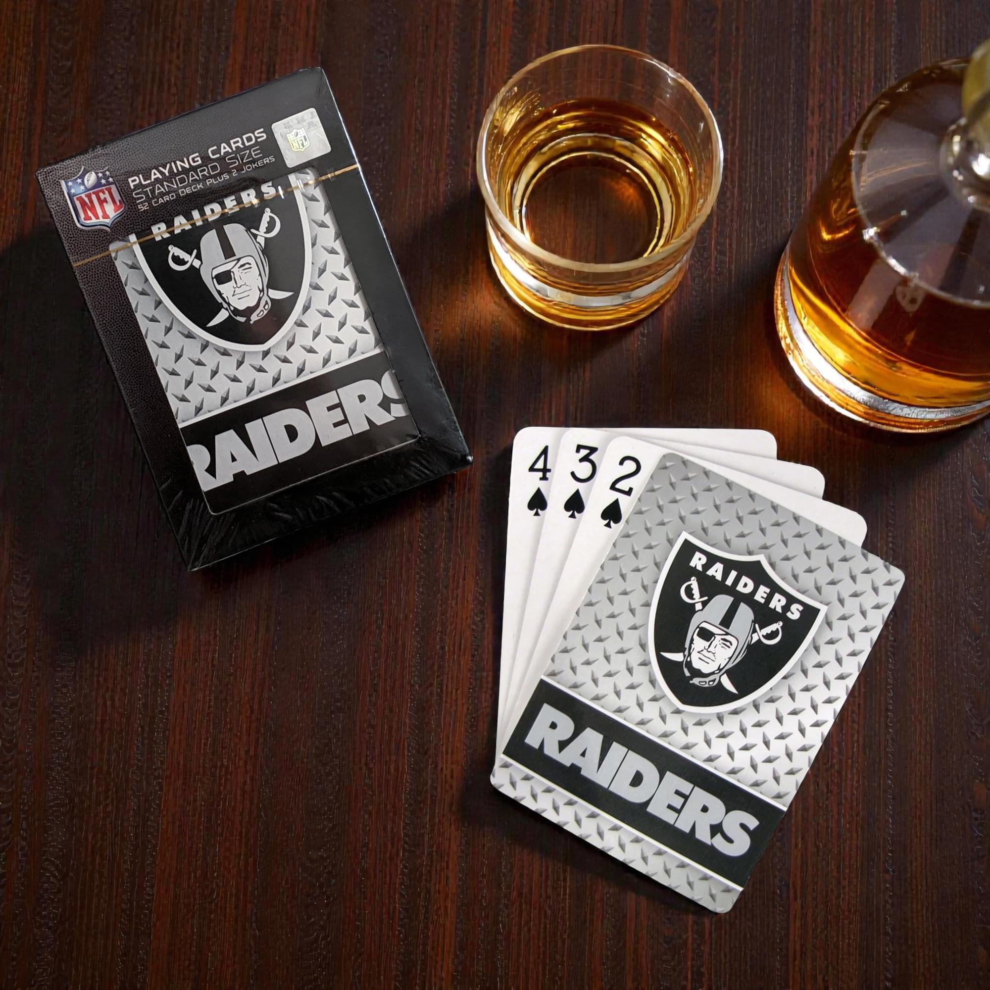 Las Vegas Raiders NFL Diamond Plate Playing Cards