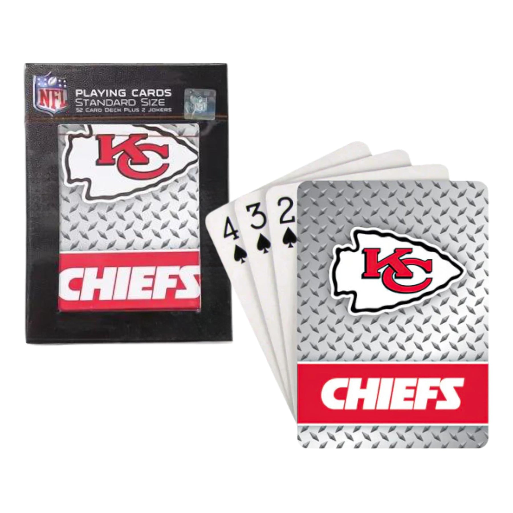 Kansas City Chiefs NFL Diamond Plate Playing Cards