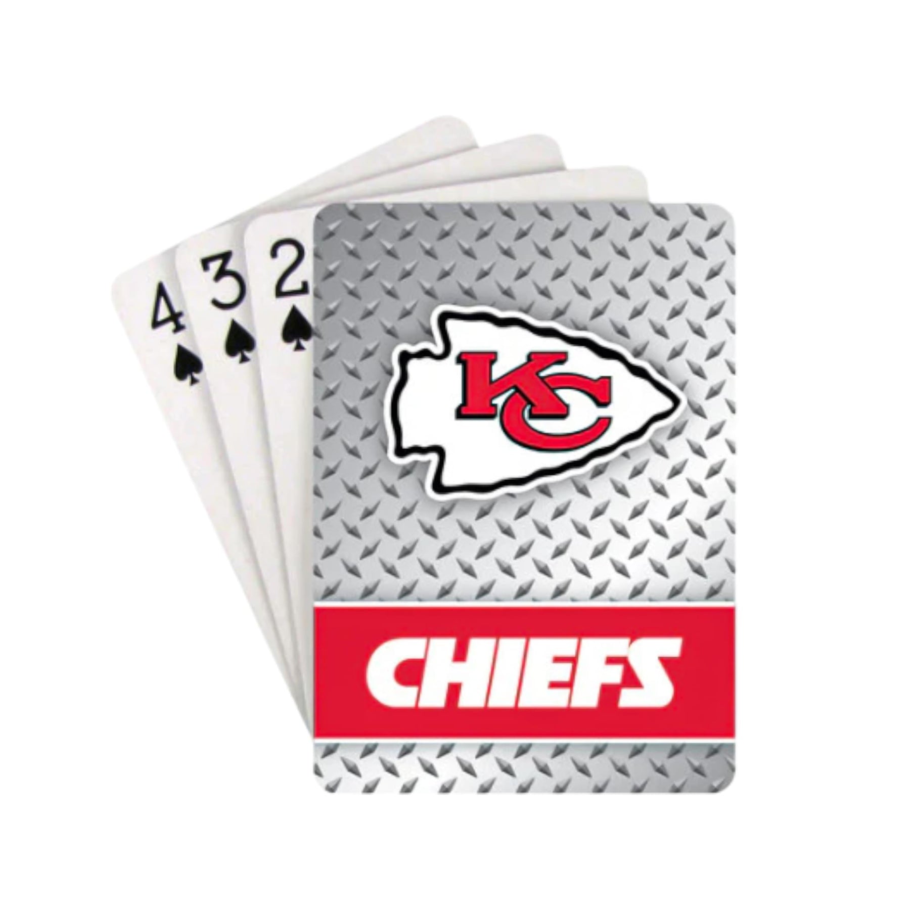 Kansas City Chiefs NFL Diamond Plate Playing Cards