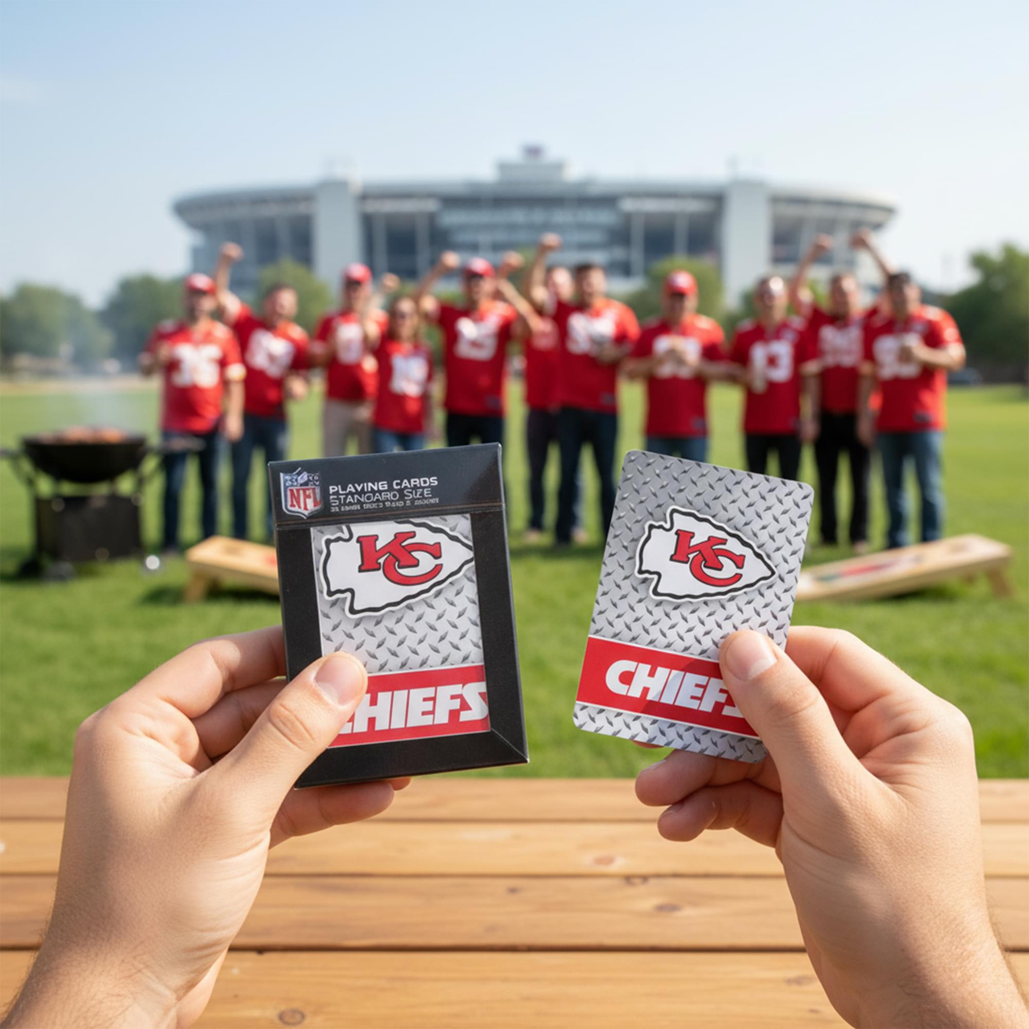 Kansas City Chiefs NFL Diamond Plate Playing Cards