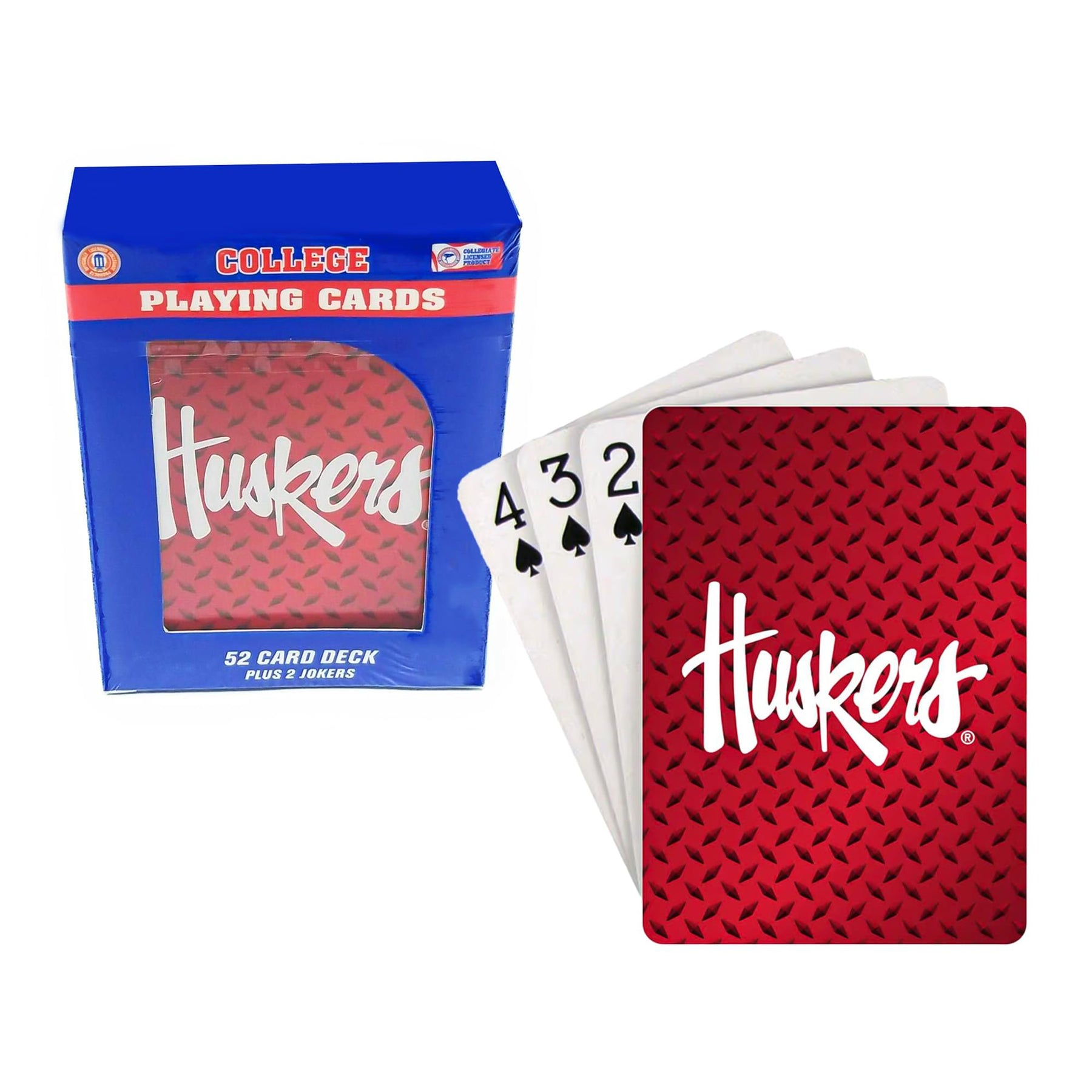 Nebraska Cornhuskers NCAA Diamond Plate Playing Cards