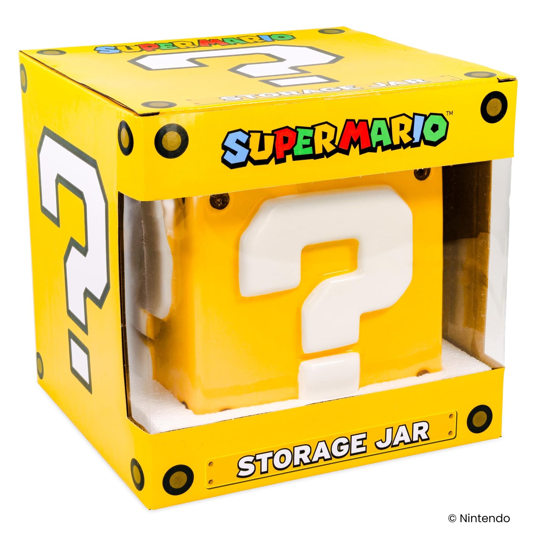 Super Mario Bros. Question Mark Block Ceramic Storage Jar