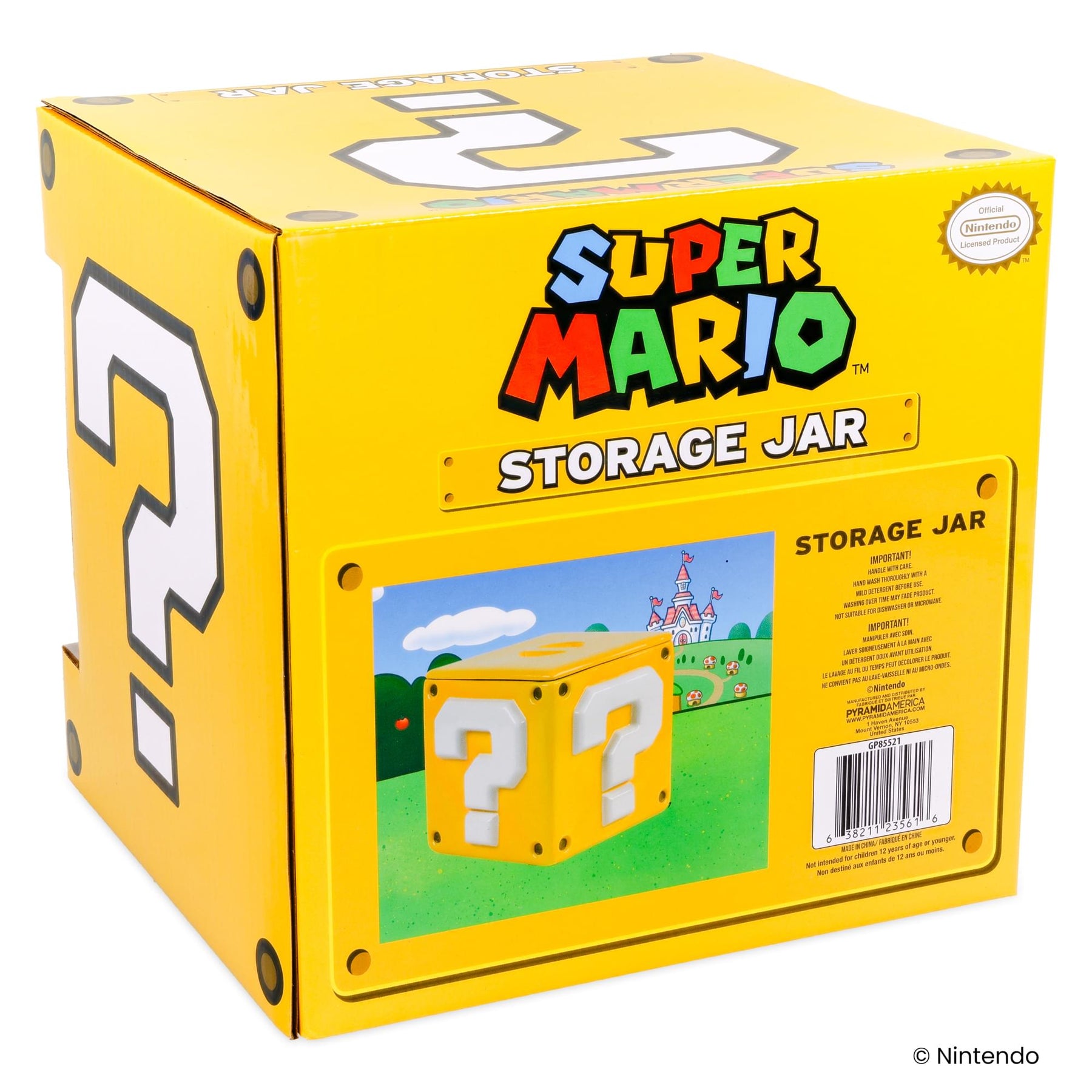 Super Mario Bros. Question Mark Block Ceramic Storage Jar