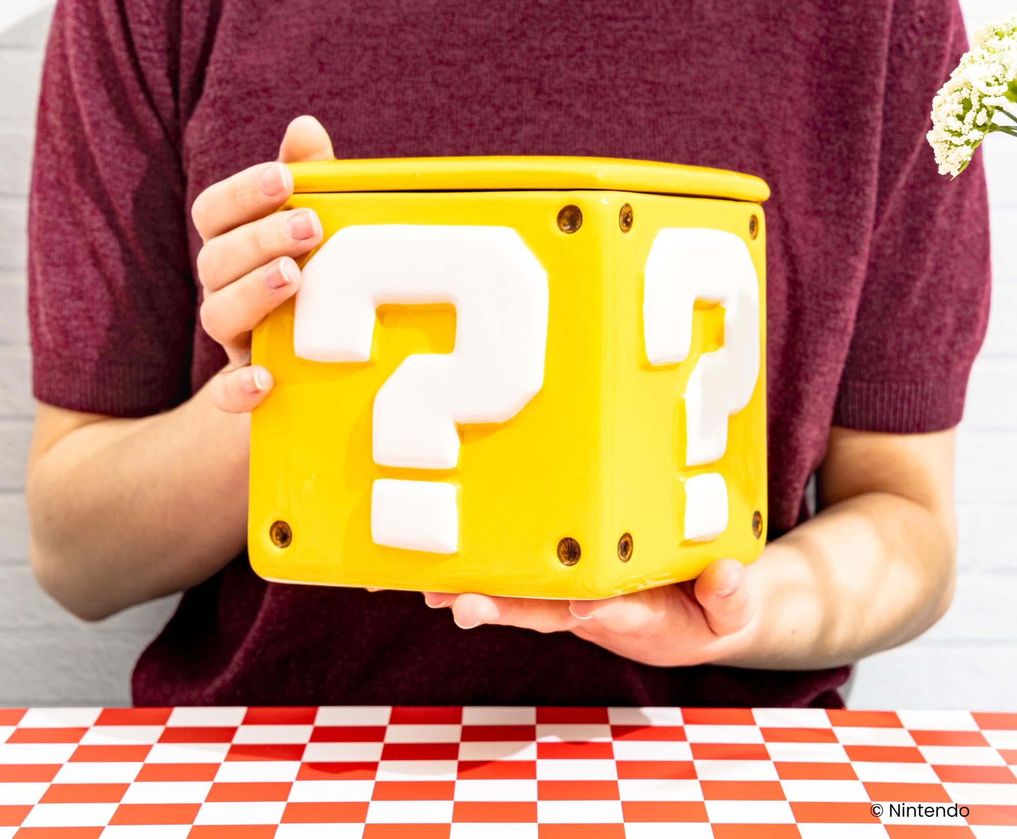 Super Mario Bros. Question Mark Block Ceramic Storage Jar