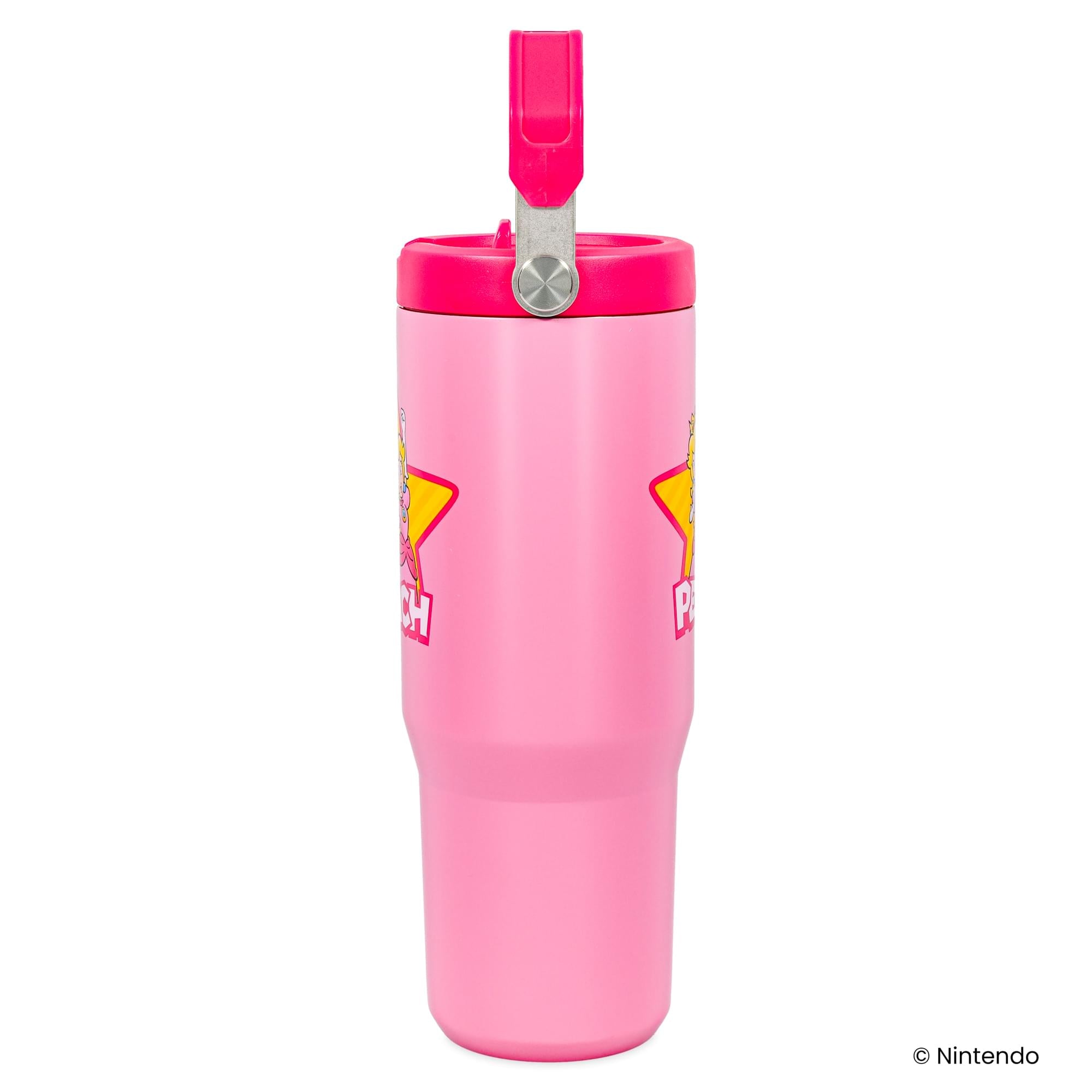 Super Mario Bros. Princess Peach 30-Ounce Flip Straw Stainless Steel Tumbler