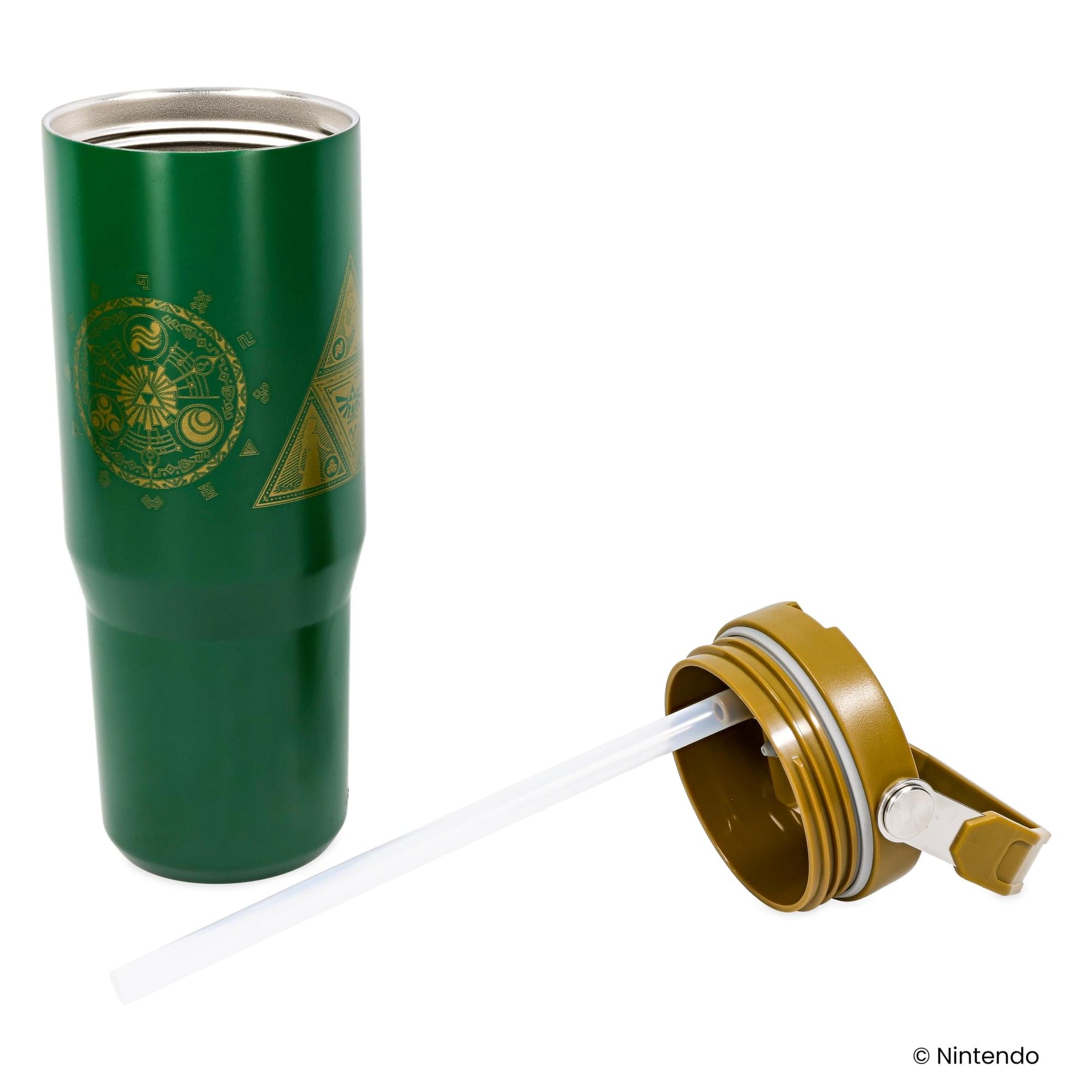 The Legend Of Zelda Icons 30-Ounce Flip Straw Stainless Steel Tumbler