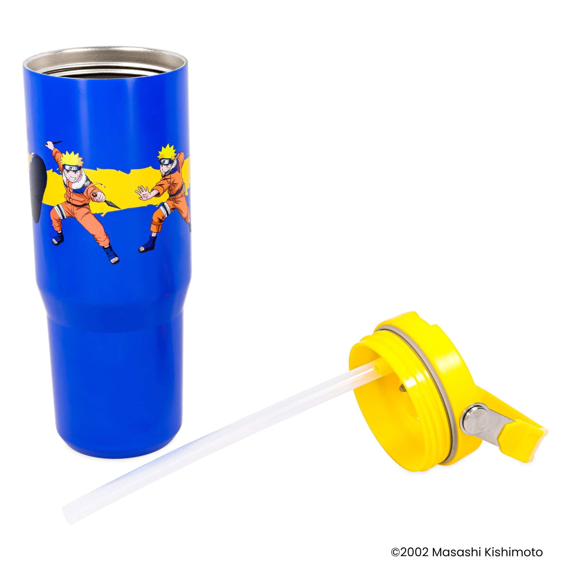 Naruto Poses 30-Ounce Flip Straw Stainless Steel Tumbler