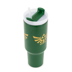 The Legend of Zelda Hylian Crest Metal Travel Tumbler | Holds 40 Ounces