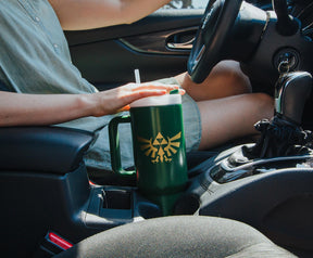 The Legend of Zelda Hylian Crest Metal Travel Tumbler | Holds 40 Ounces