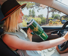 The Legend of Zelda Hylian Crest Metal Travel Tumbler | Holds 40 Ounces