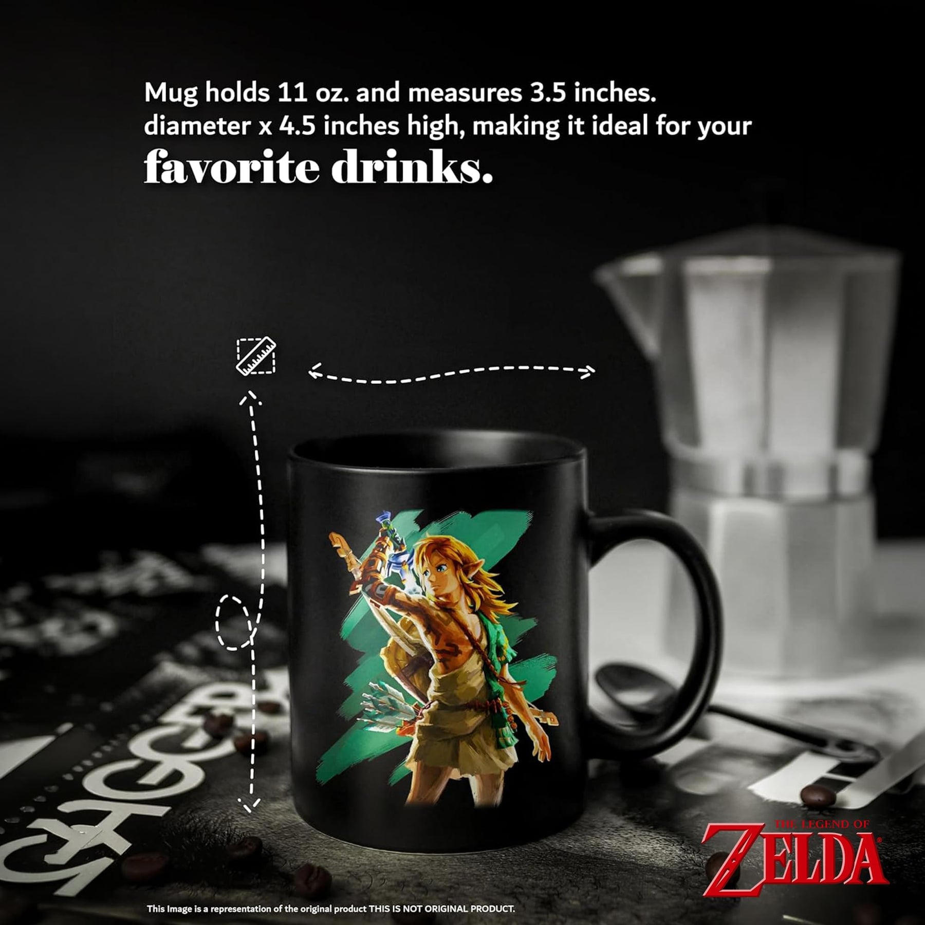 The Legend Of Zelda Gift Set | ToK Mug, Coaster, Button