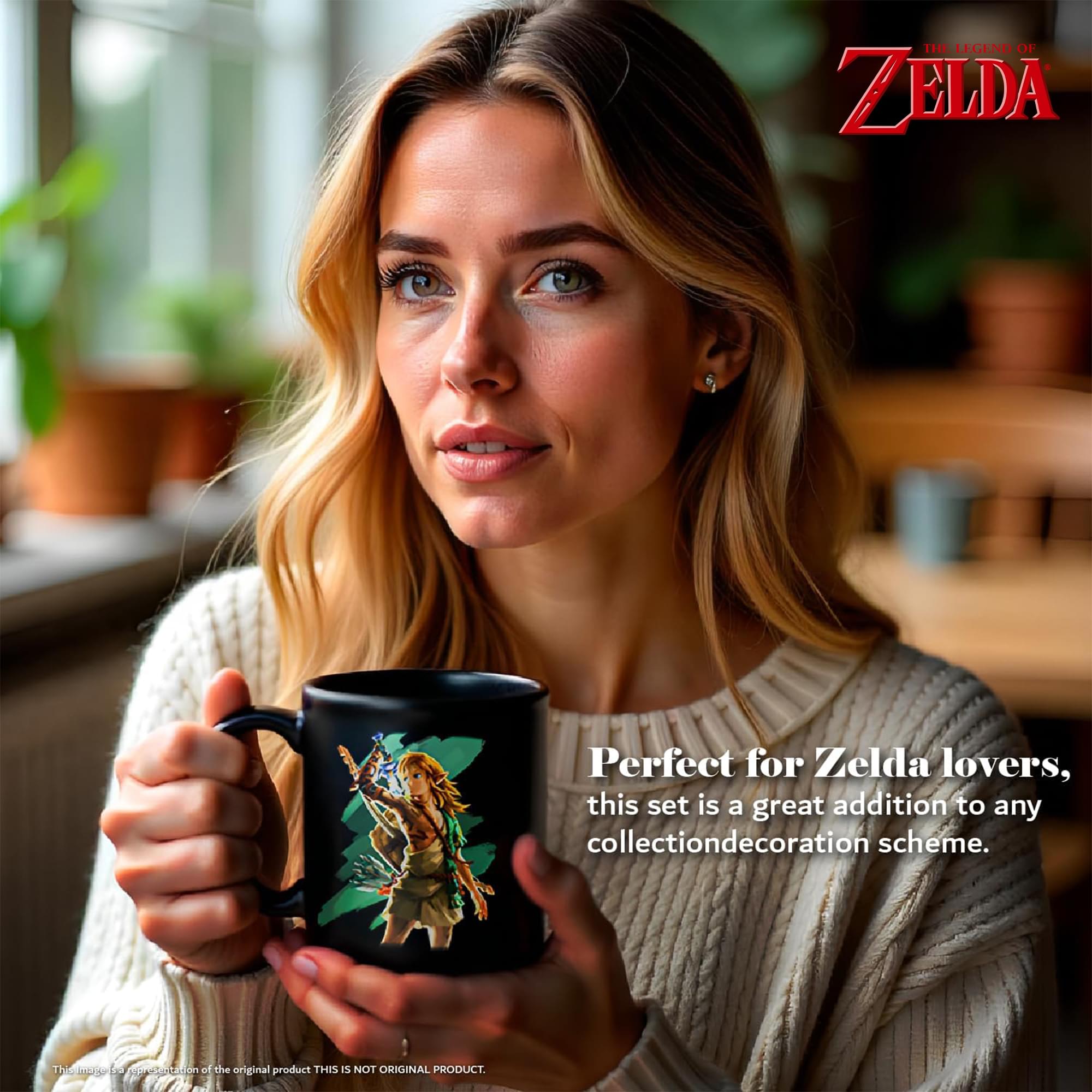 The Legend Of Zelda Gift Set | ToK Mug, Coaster, Button
