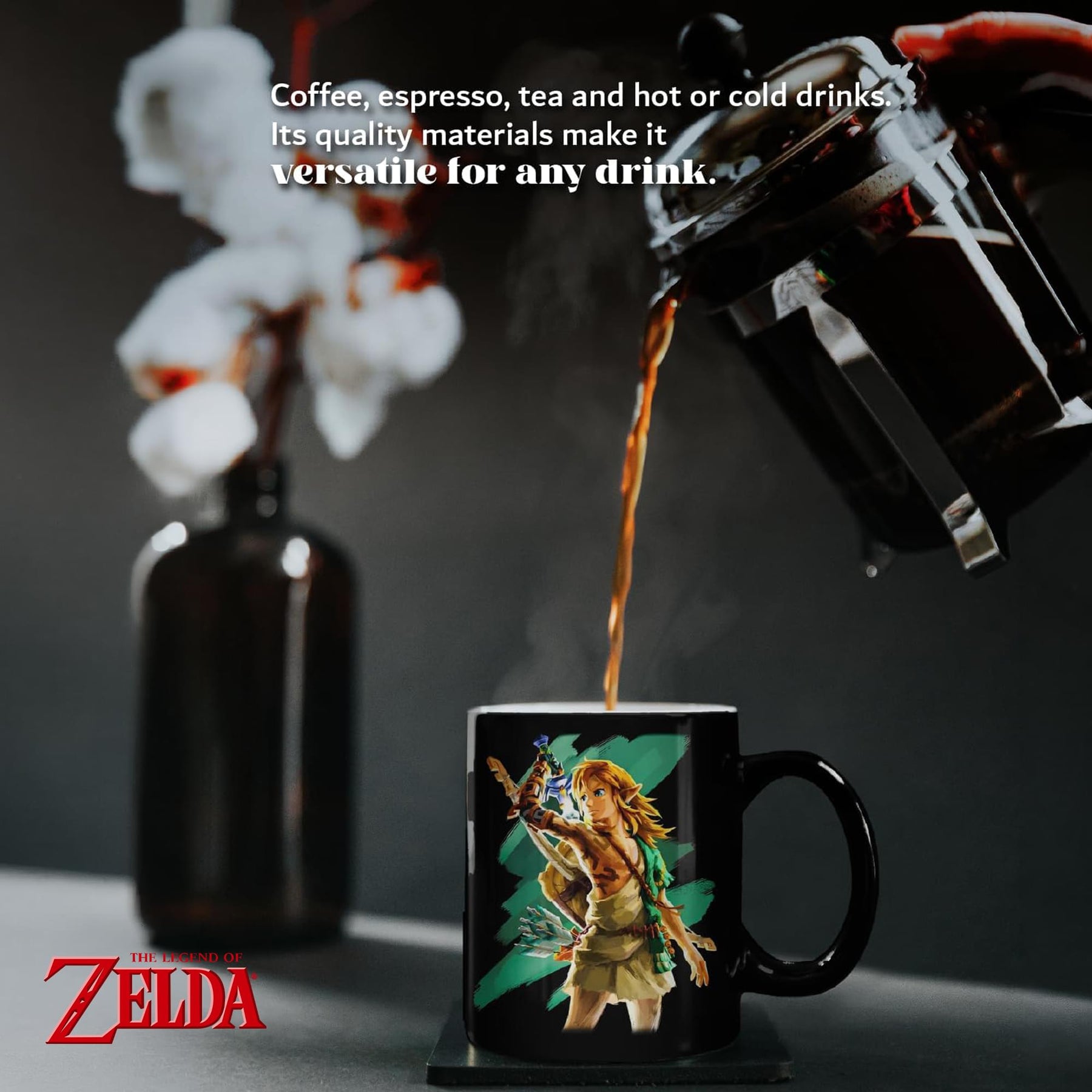 The Legend Of Zelda Gift Set | ToK Mug, Coaster, Button