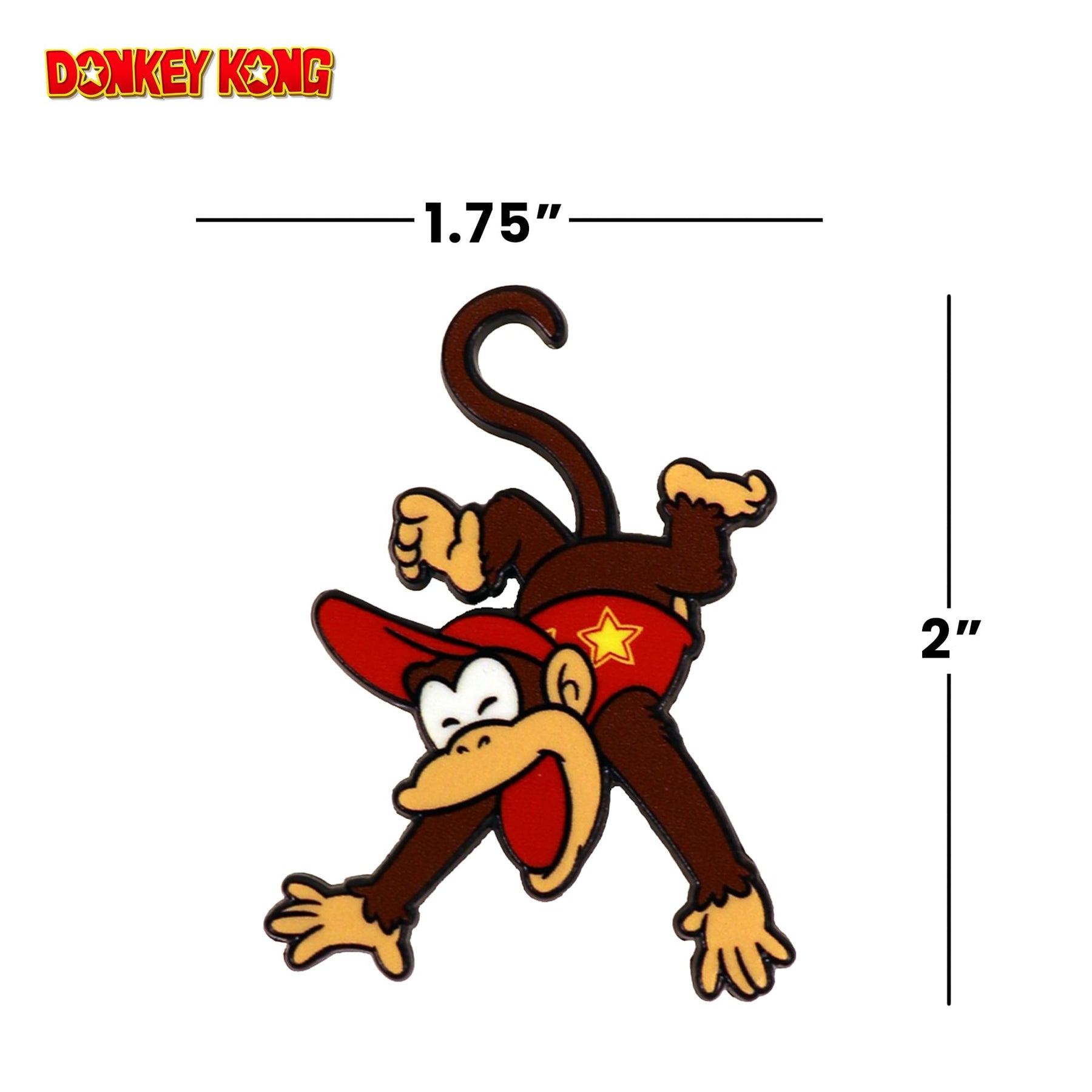 Donkey Kong 2-Inch Collectible Enamel Pin | Diddy Kong