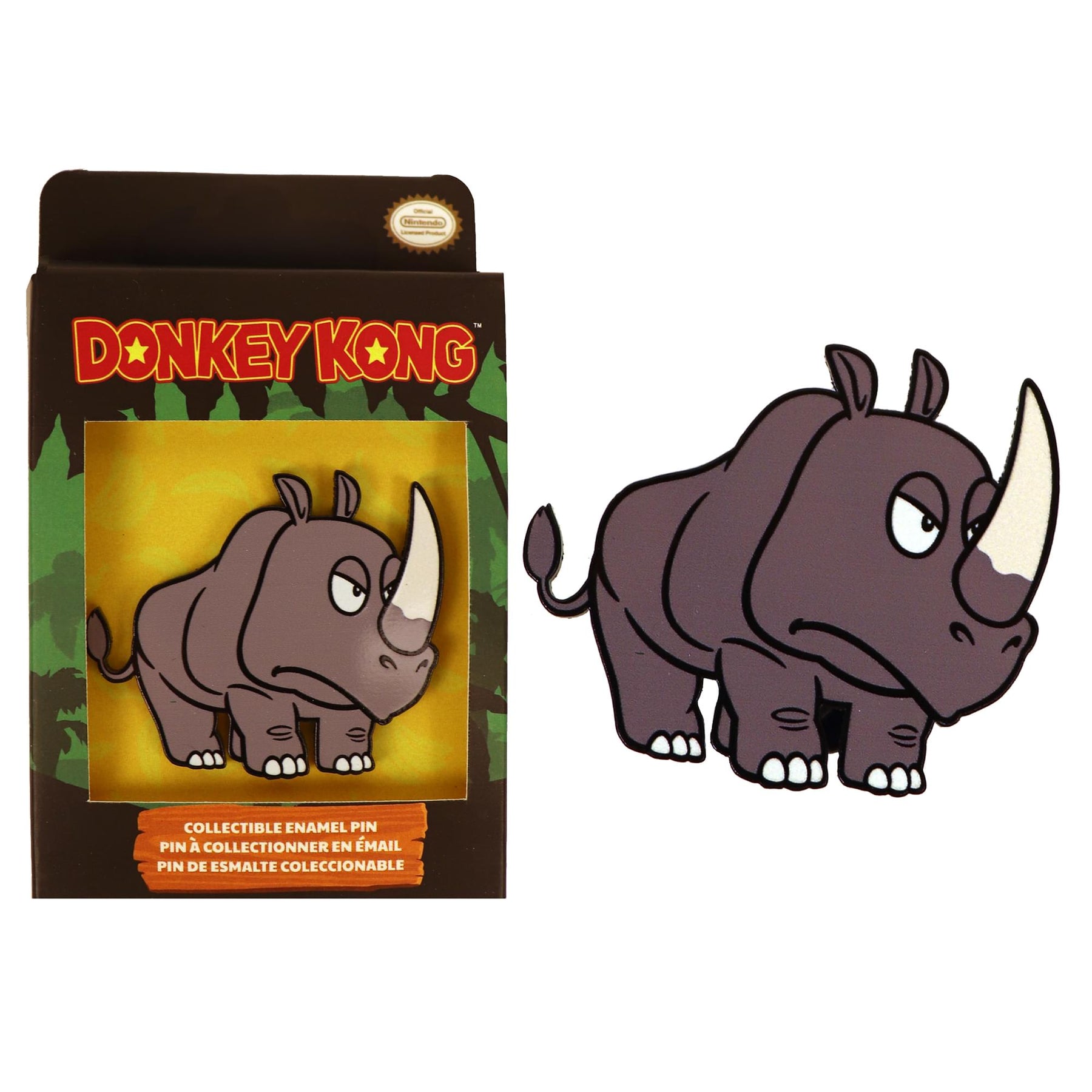 Donkey Kong 2-Inch Collectible Enamel Pin | Rambi