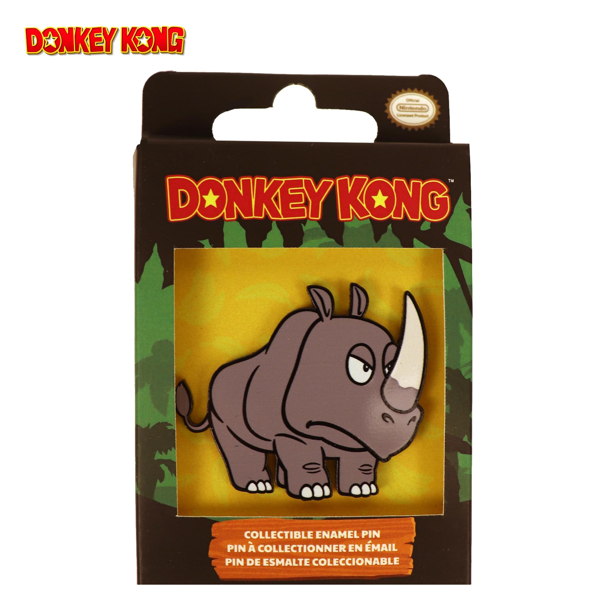 Donkey Kong 2-Inch Collectible Enamel Pin | Rambi