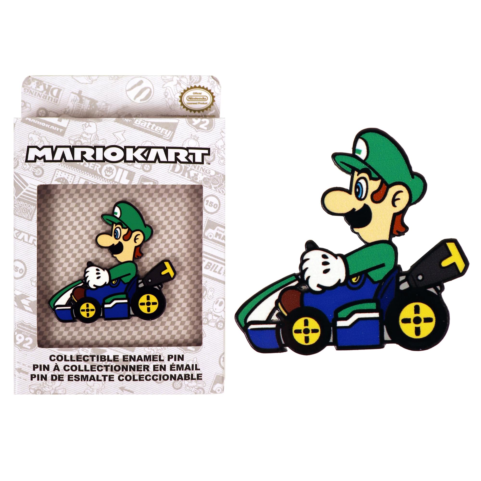Mario Kart 2-Inch Collectible Enamel Pin | Luigi