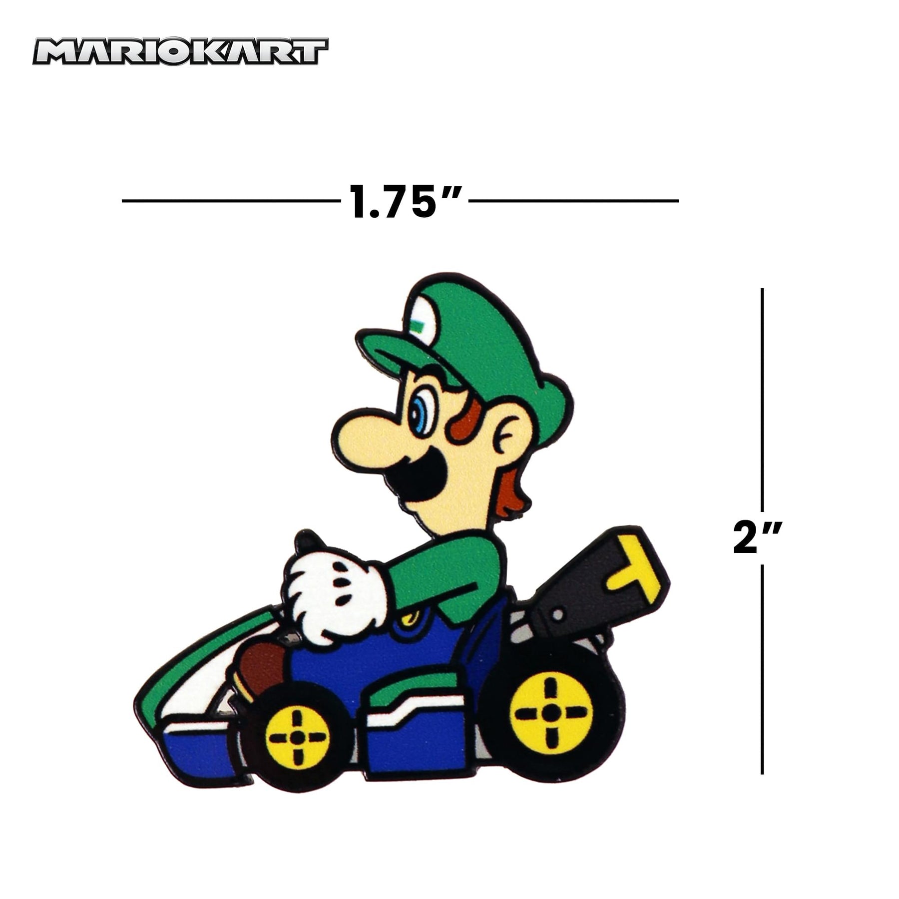 Mario Kart 2-Inch Collectible Enamel Pin | Luigi