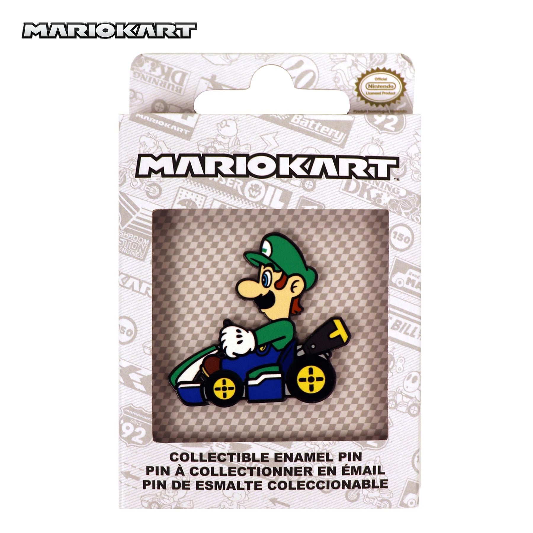 Mario Kart 2-Inch Collectible Enamel Pin | Luigi