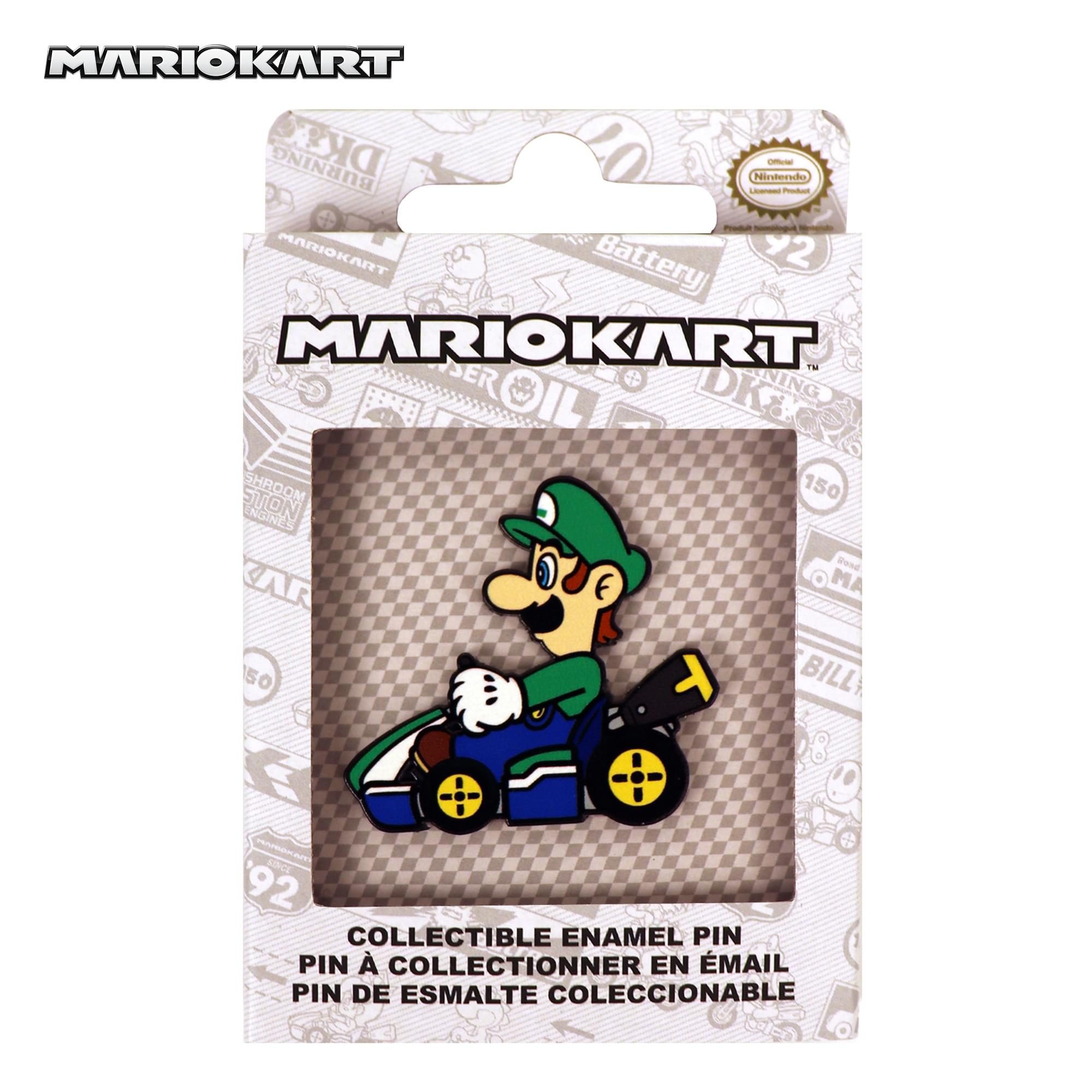 Mario Kart 2-Inch Collectible Enamel Pin | Luigi