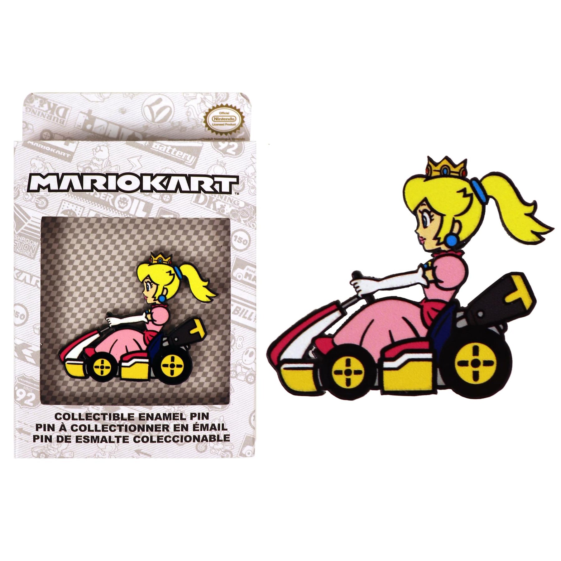 Mario Kart 2-Inch Collectible Enamel Pin | Princess Peach