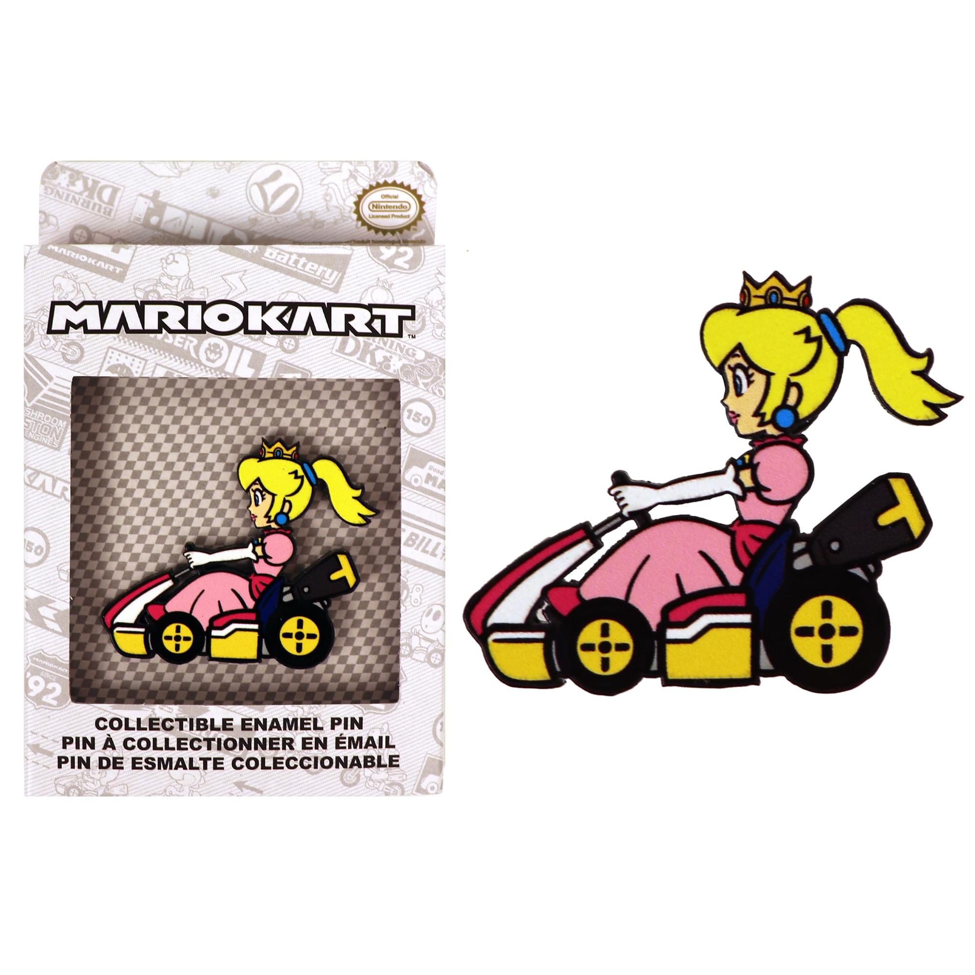 Mario Kart 2-Inch Collectible Enamel Pin | Princess Peach