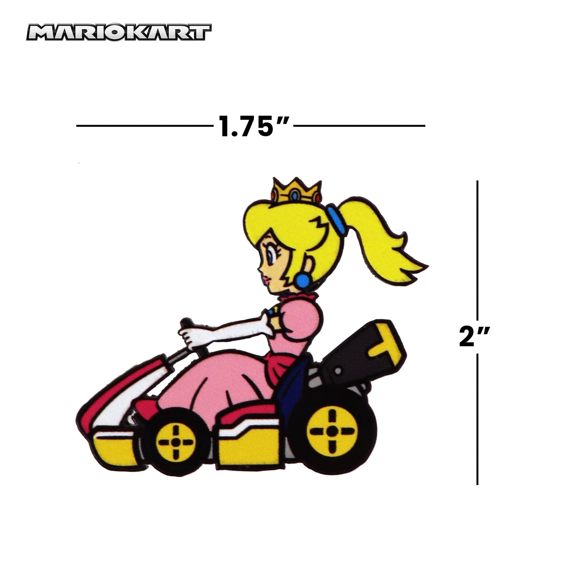 Mario Kart 2-Inch Collectible Enamel Pin | Princess Peach