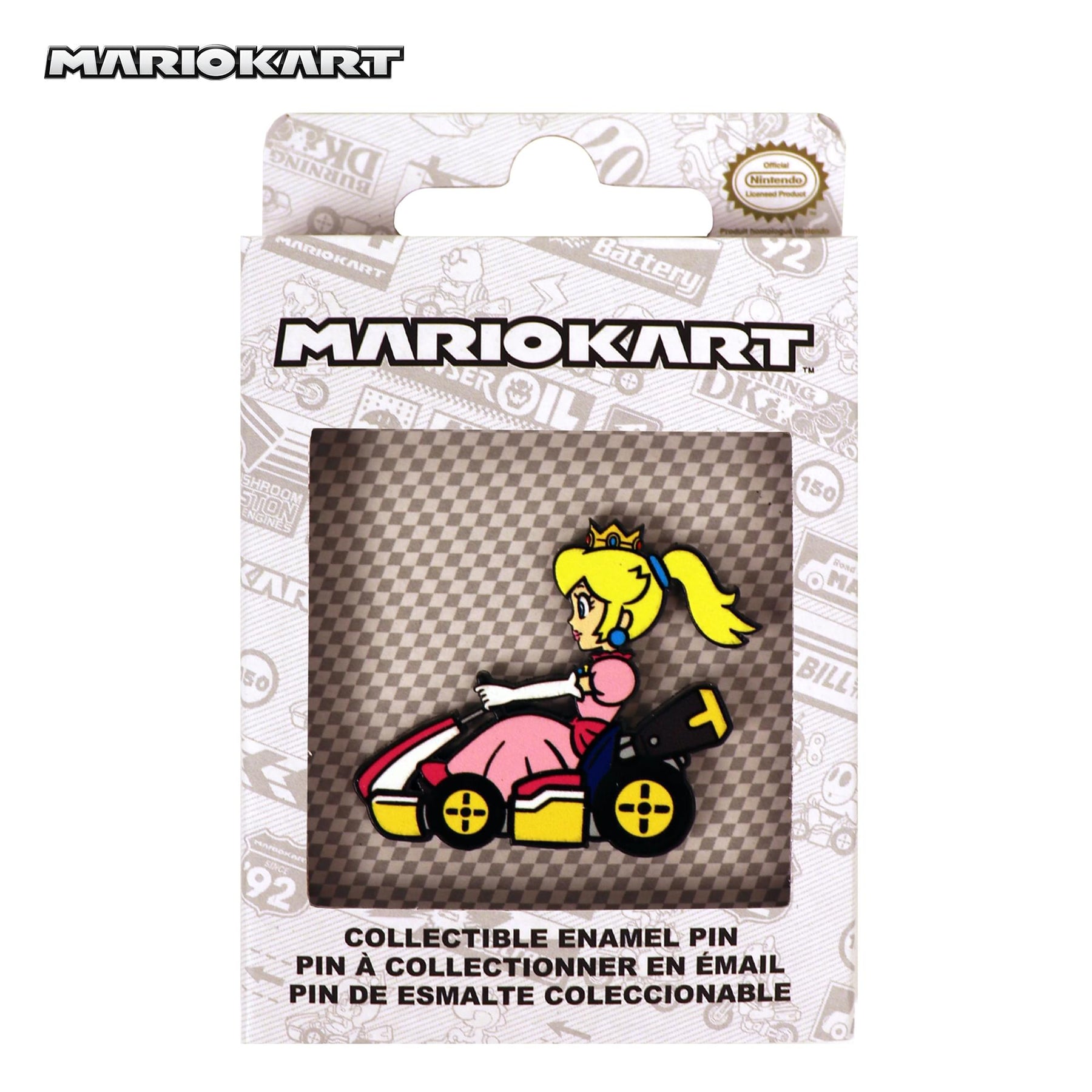 Mario Kart 2-Inch Collectible Enamel Pin | Princess Peach