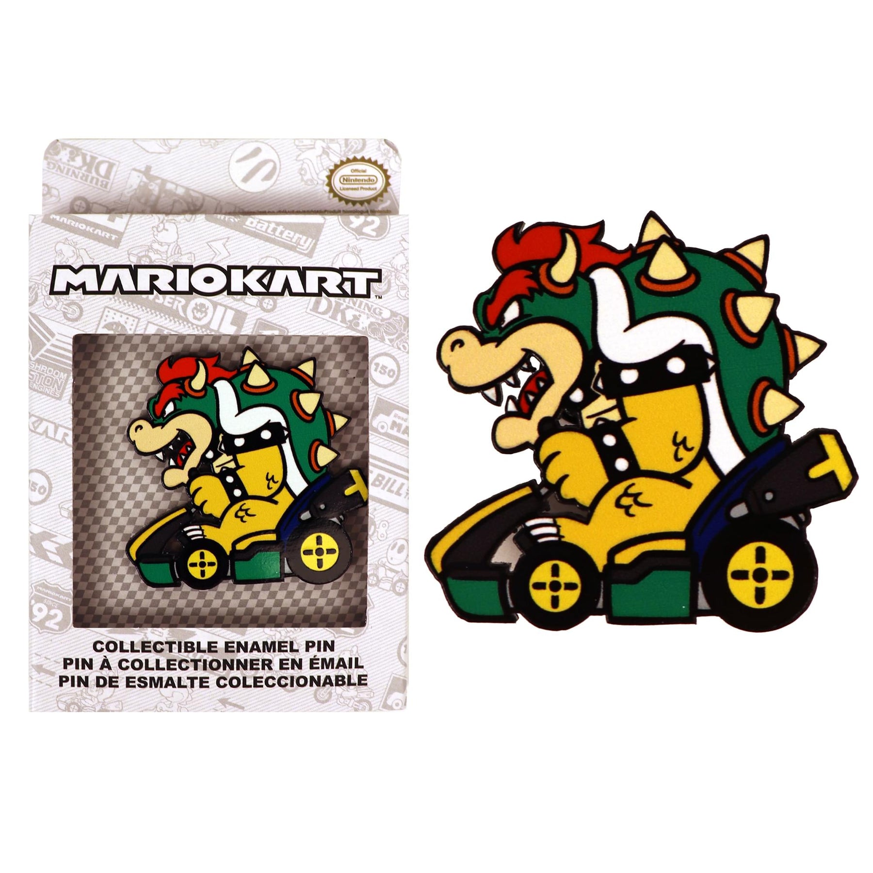 Mario Kart 2-Inch Collectible Enamel Pin | Bowser