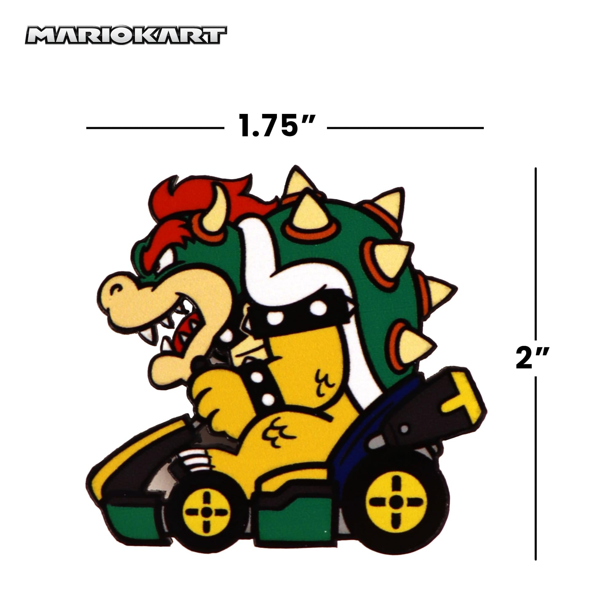 Mario Kart 2-Inch Collectible Enamel Pin | Bowser