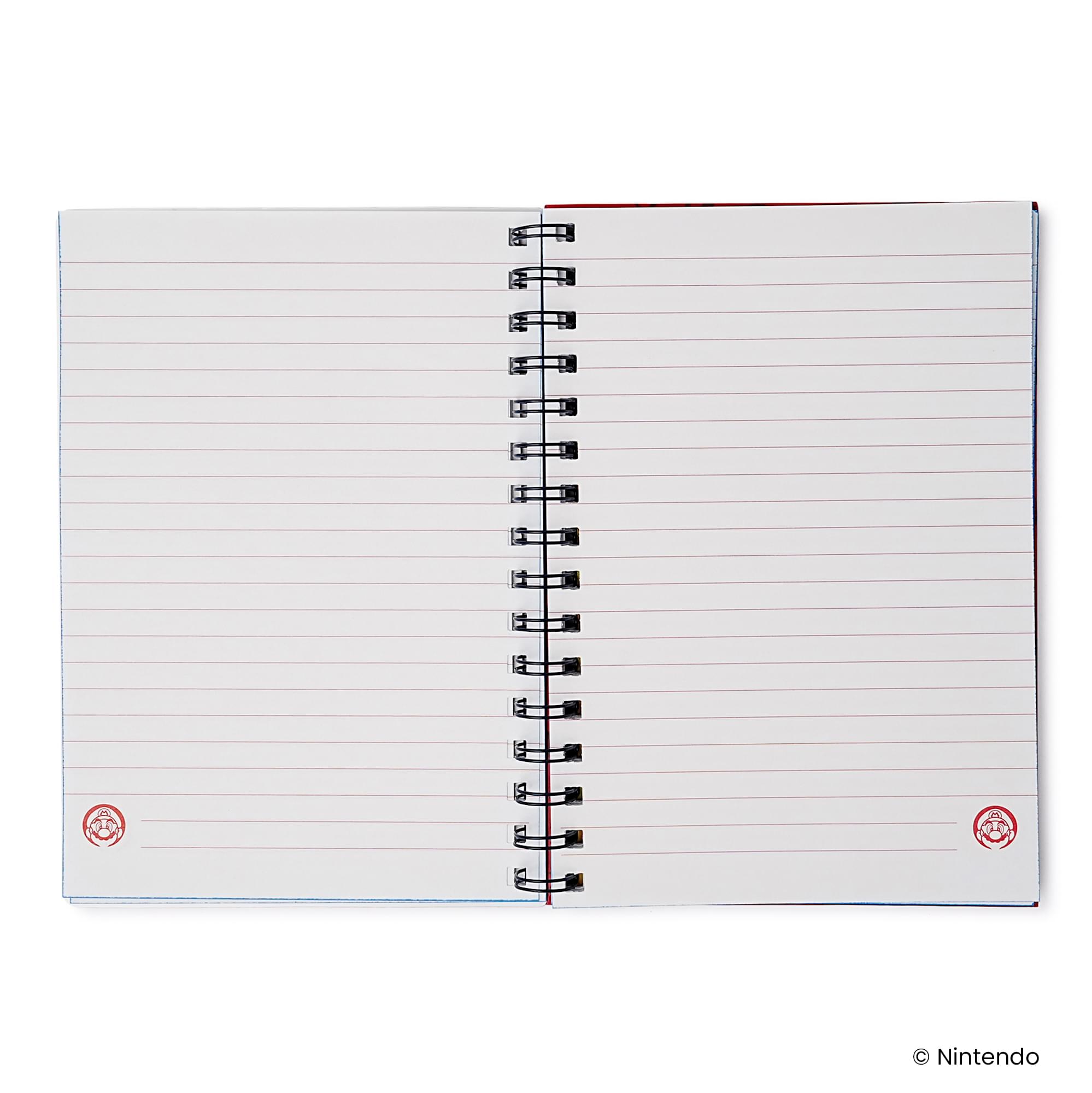 Super Mario 3D Spiral Notebook With Elastic Closure