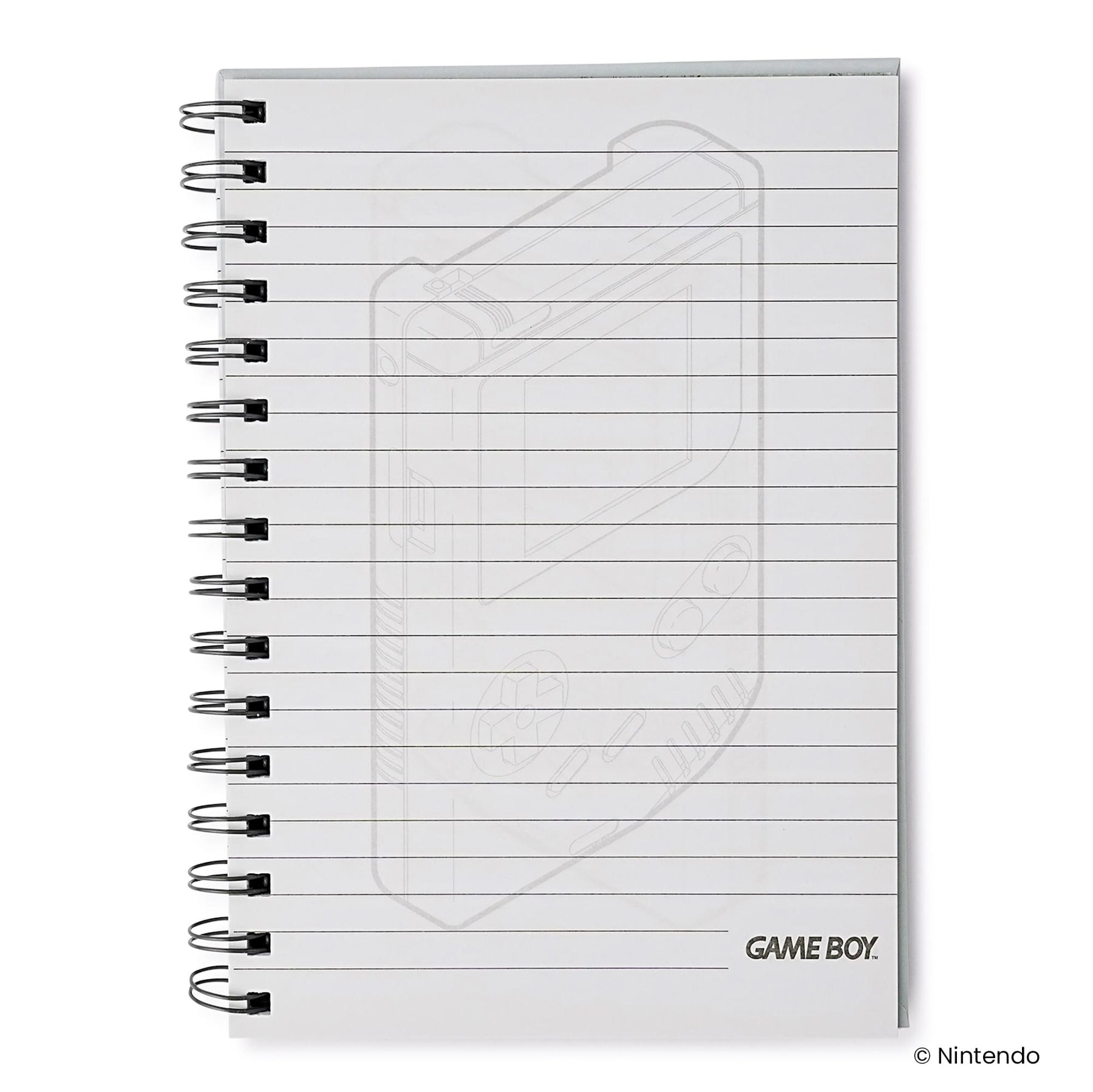 Nintendo Gameboy Spiral Notebook With Elastic Closure