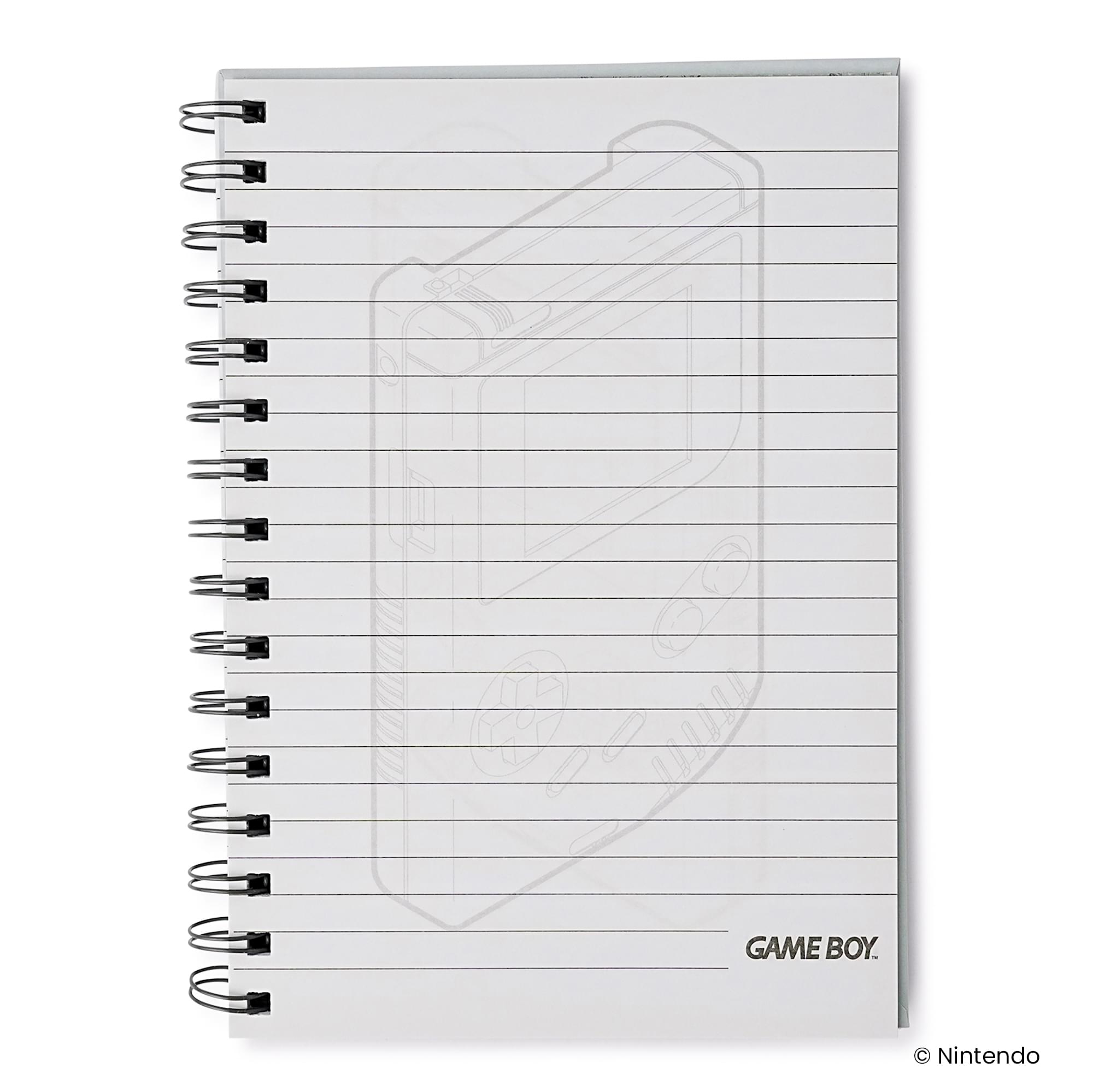 Nintendo Gameboy Spiral Notebook With Elastic Closure