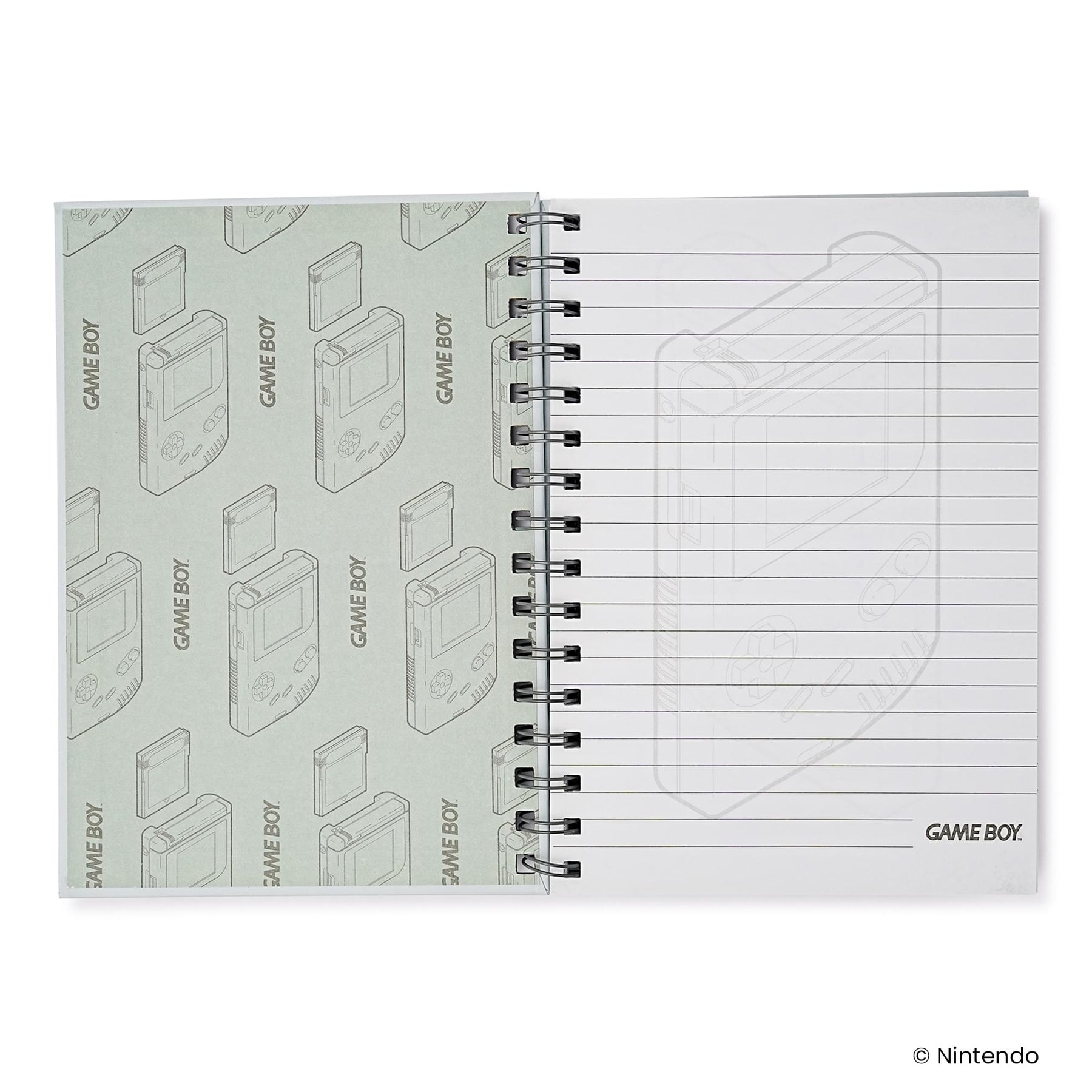 Nintendo Gameboy Spiral Notebook With Elastic Closure