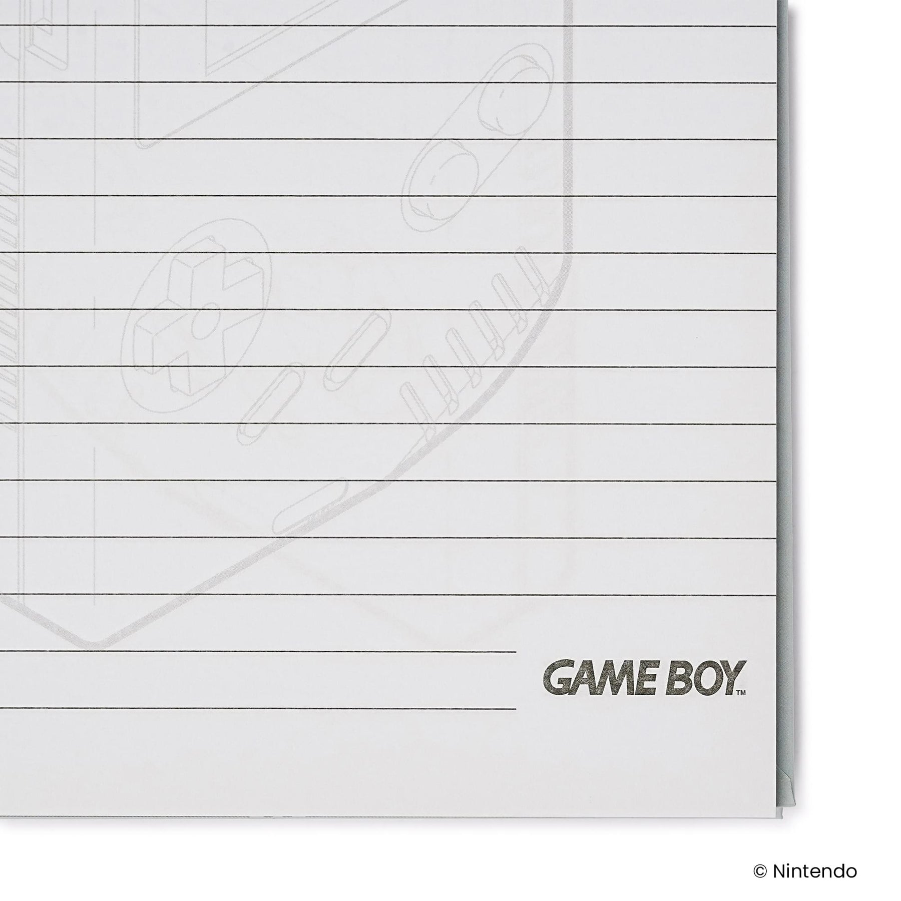 Nintendo Gameboy Spiral Notebook With Elastic Closure