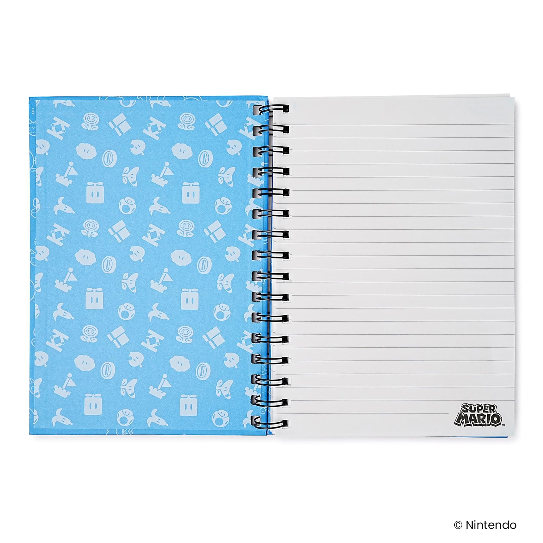 Super Mario Spiral Notebook With Elastic Closure