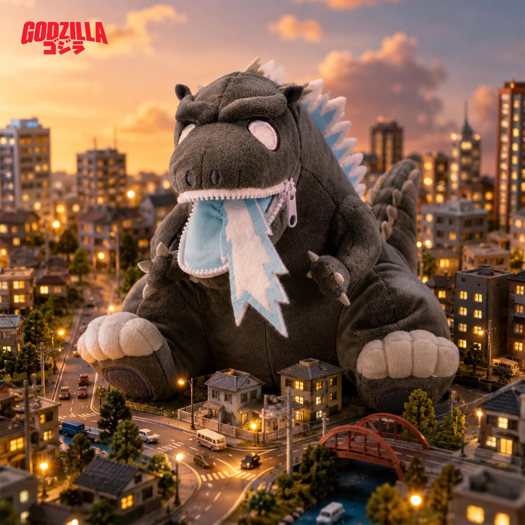 Godzilla 9 Inch Zippermouth Plush | Atomic Breath Godzilla
